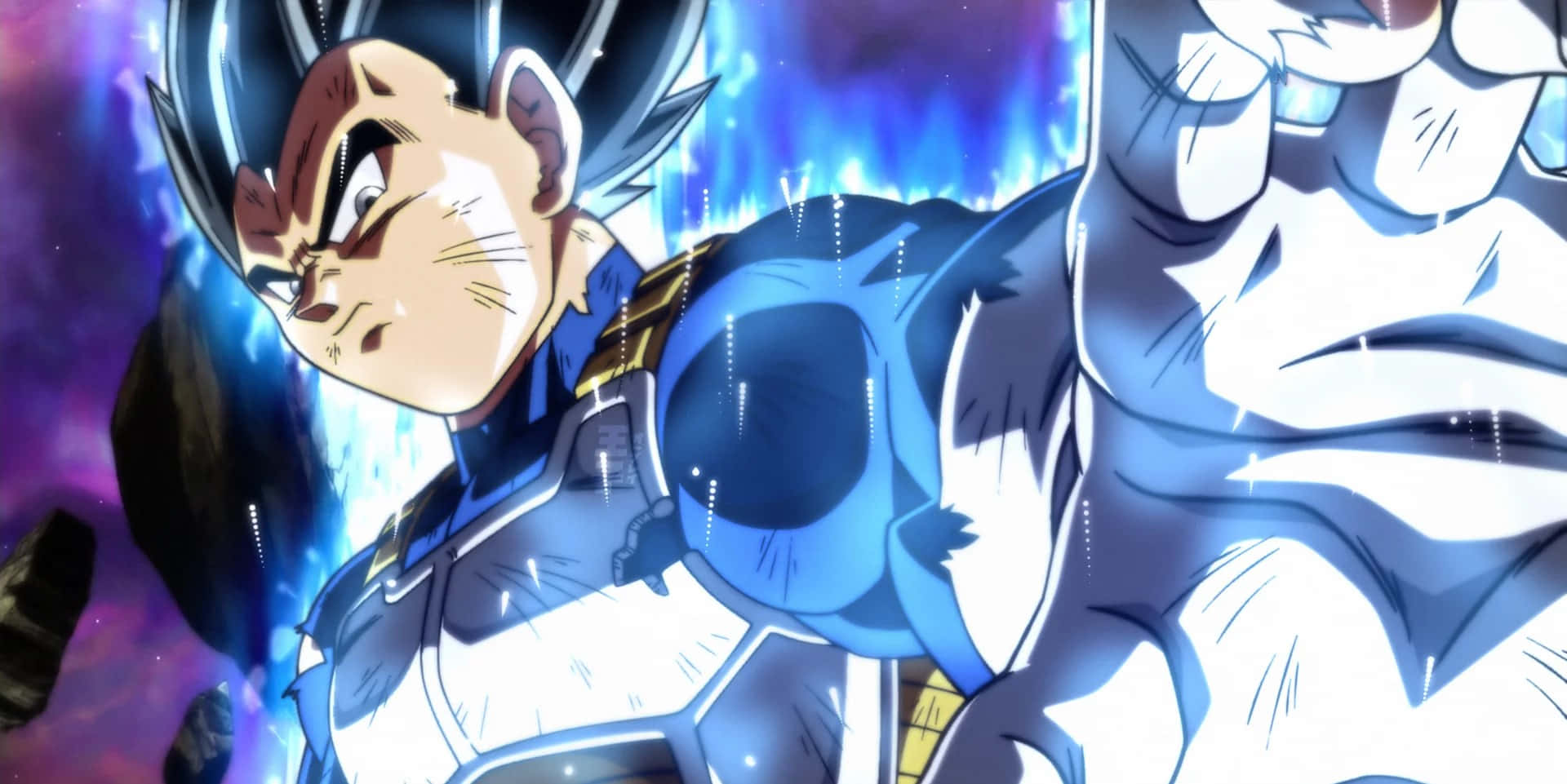 Vegeta Ultra Instinct, spiky black hair, blue armor, Full HD Desktop Wallpaper