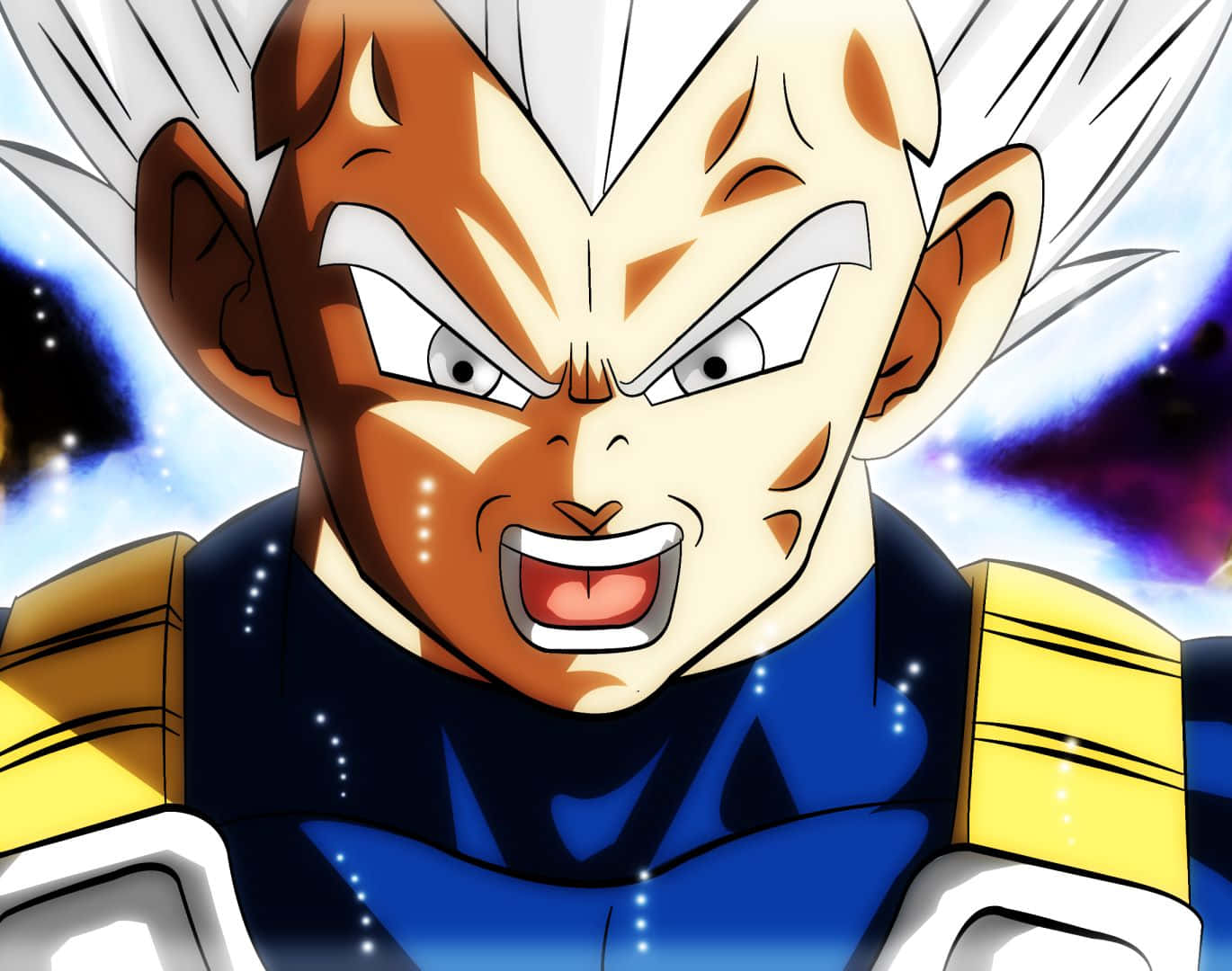 Vegeta Ultra Instinct, white spiky hair, orange skin, HD Desktop Wallpaper