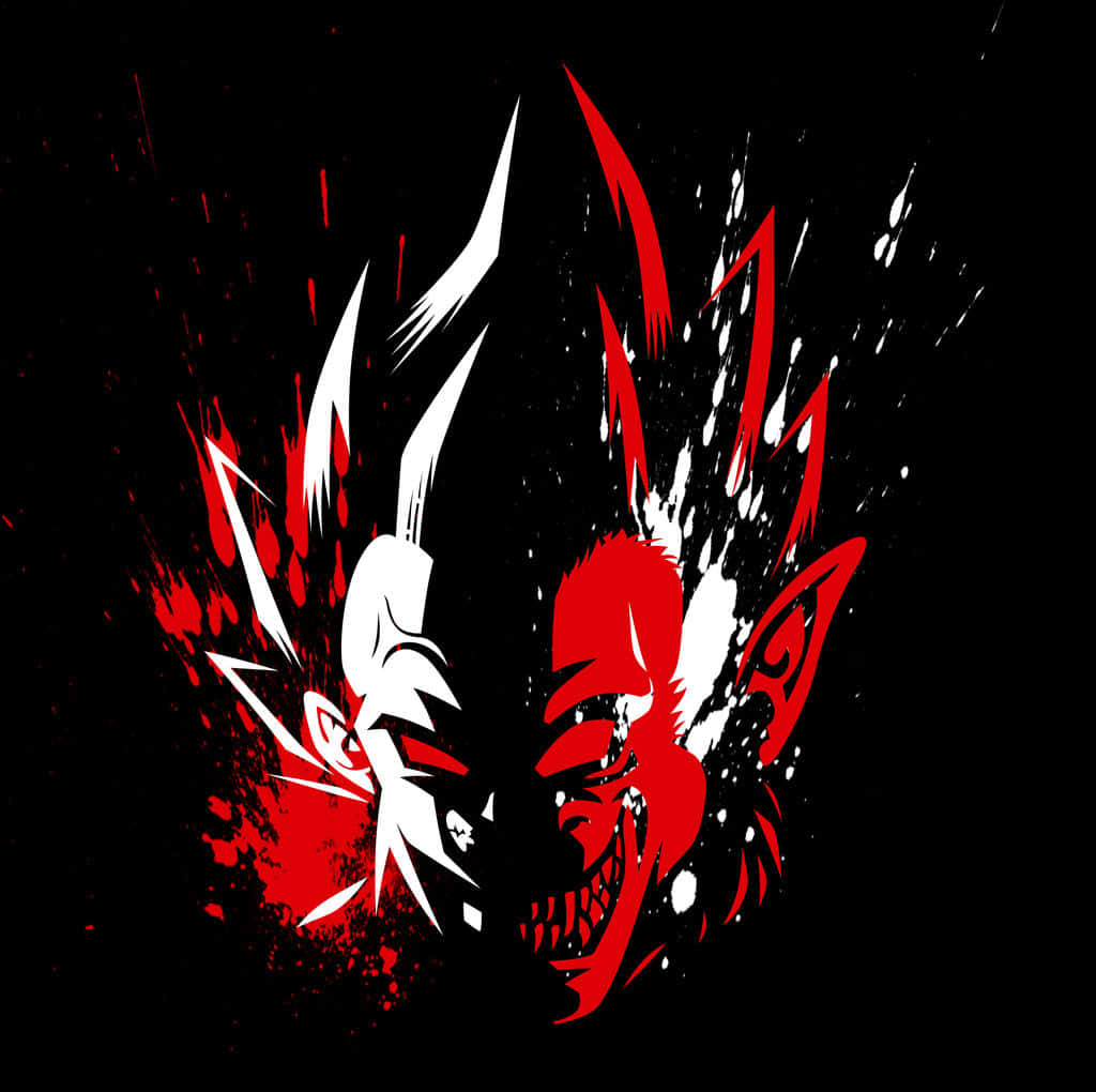 Vegeta, black and white, white splatter, SD Desktop Wallpaper