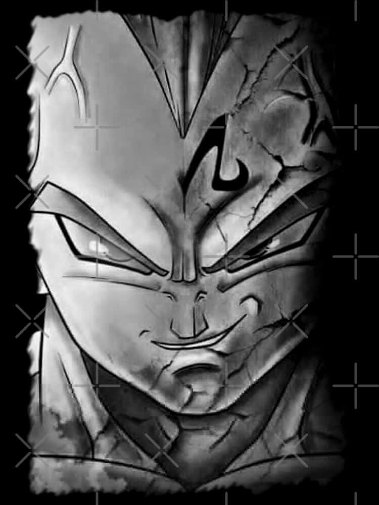 Vegeta, black and white, monochrome, SD Phone Wallpaper