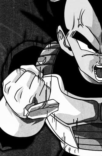 Vegeta, black and white, manga panel, SD Phone Wallpaper