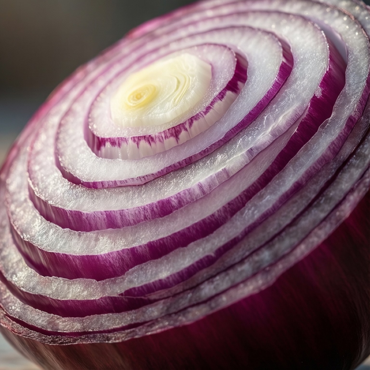 red onion rings, deep purple, translucent white, HD Desktop Wallpaper