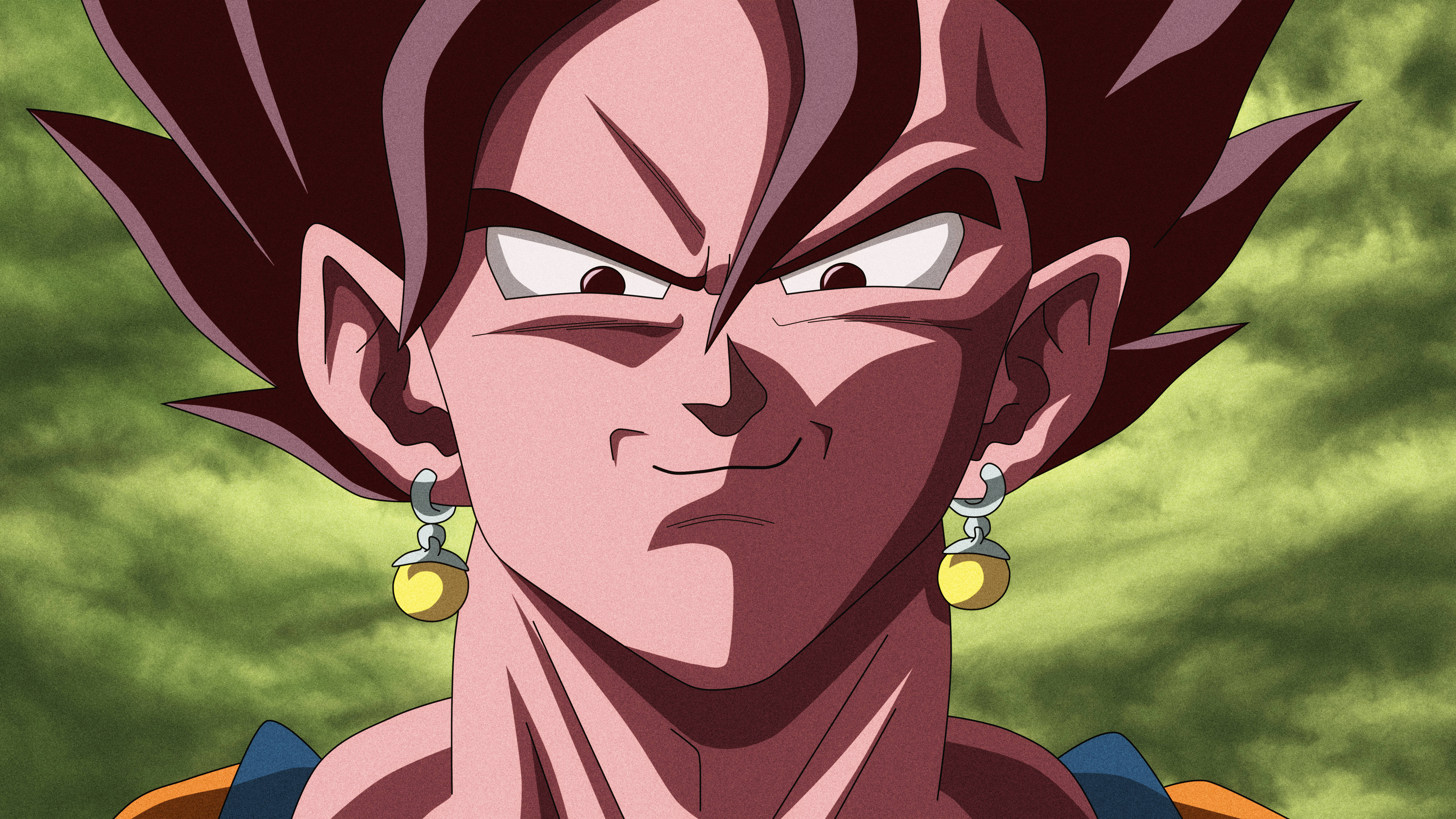 Vegito, spiky dark hair, angry expression, 5K Desktop Wallpaper