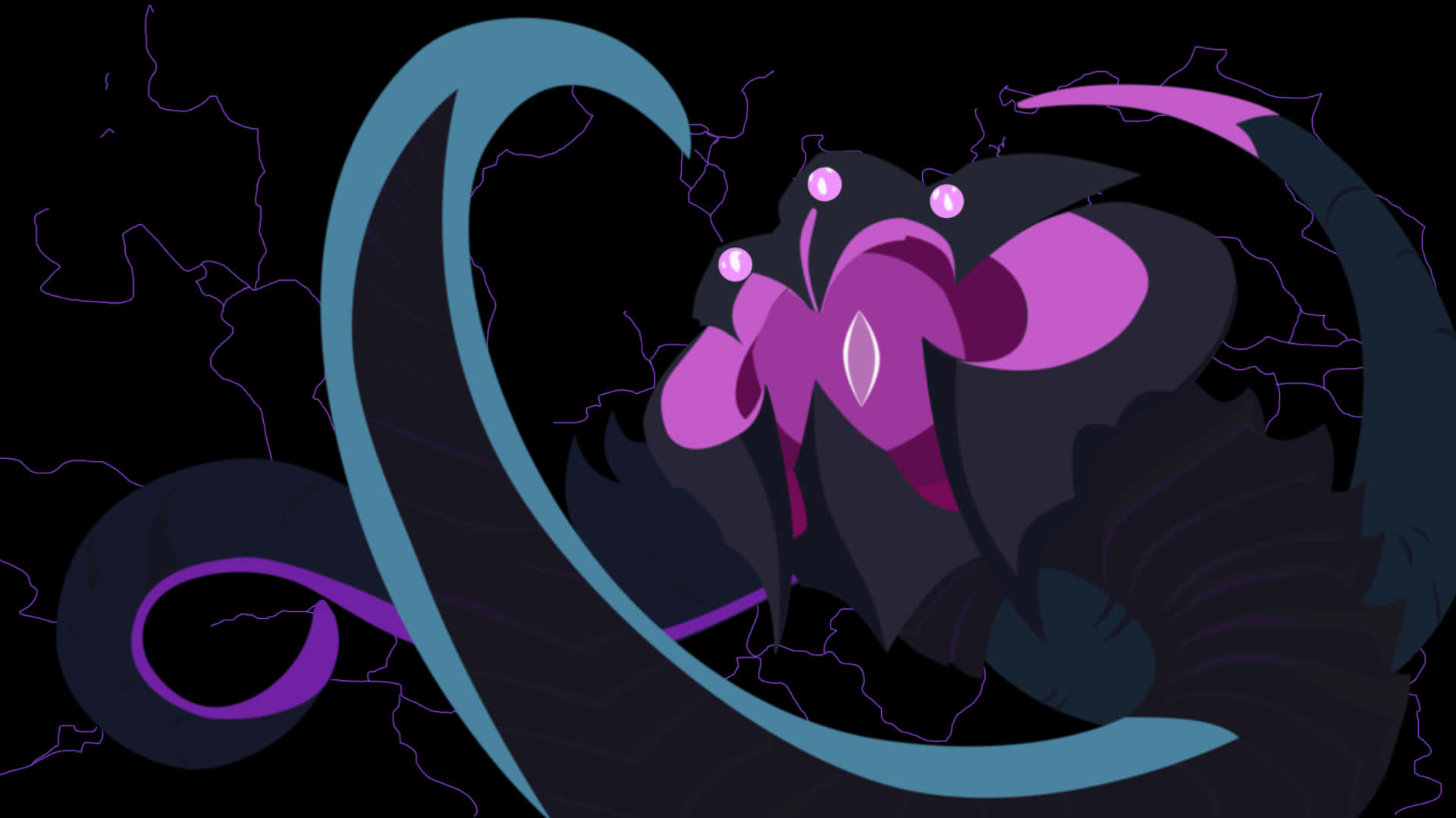 Velkoz, purple, black, Full HD Desktop Wallpaper