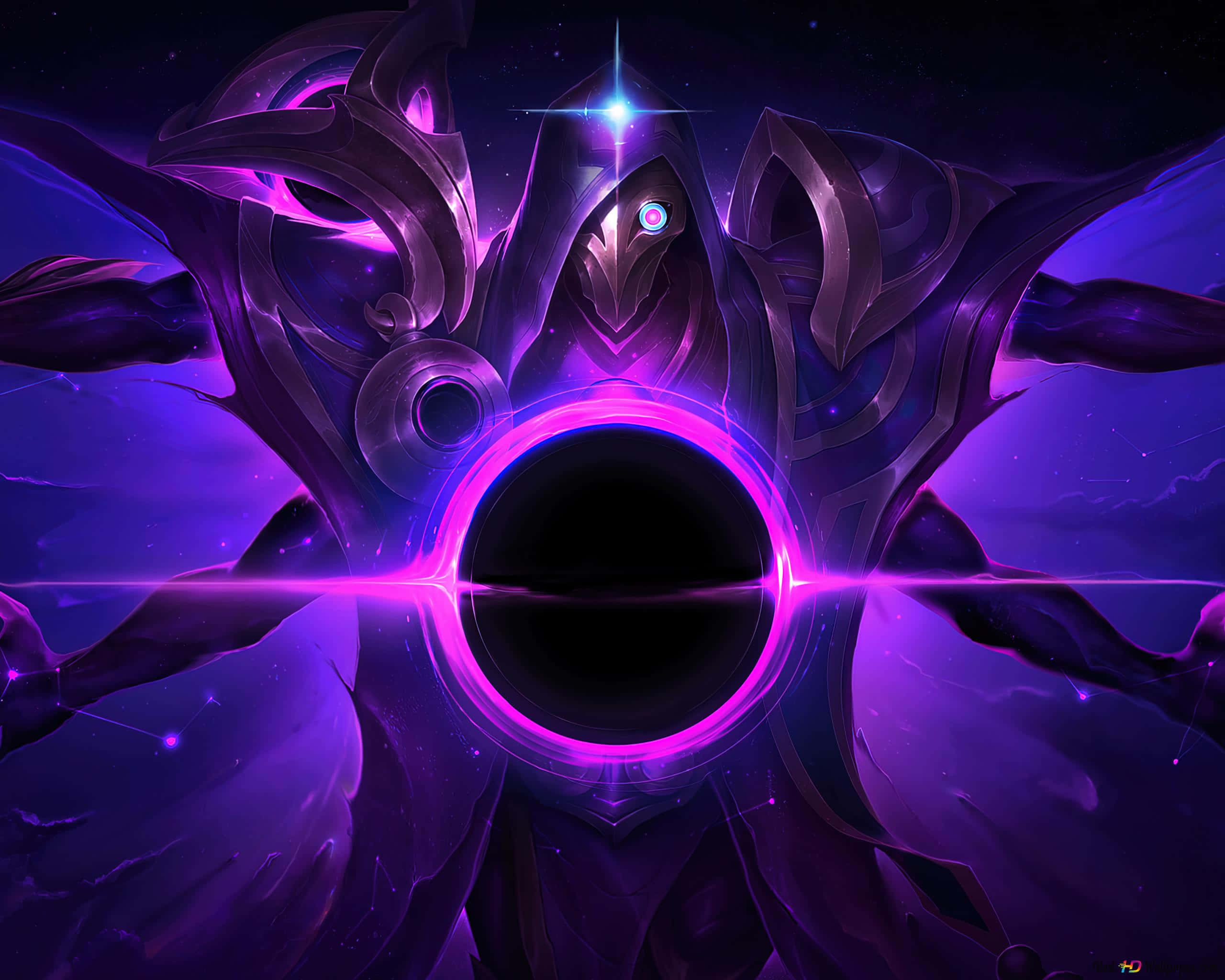 Velkoz, purple, black, 2K Desktop Wallpaper