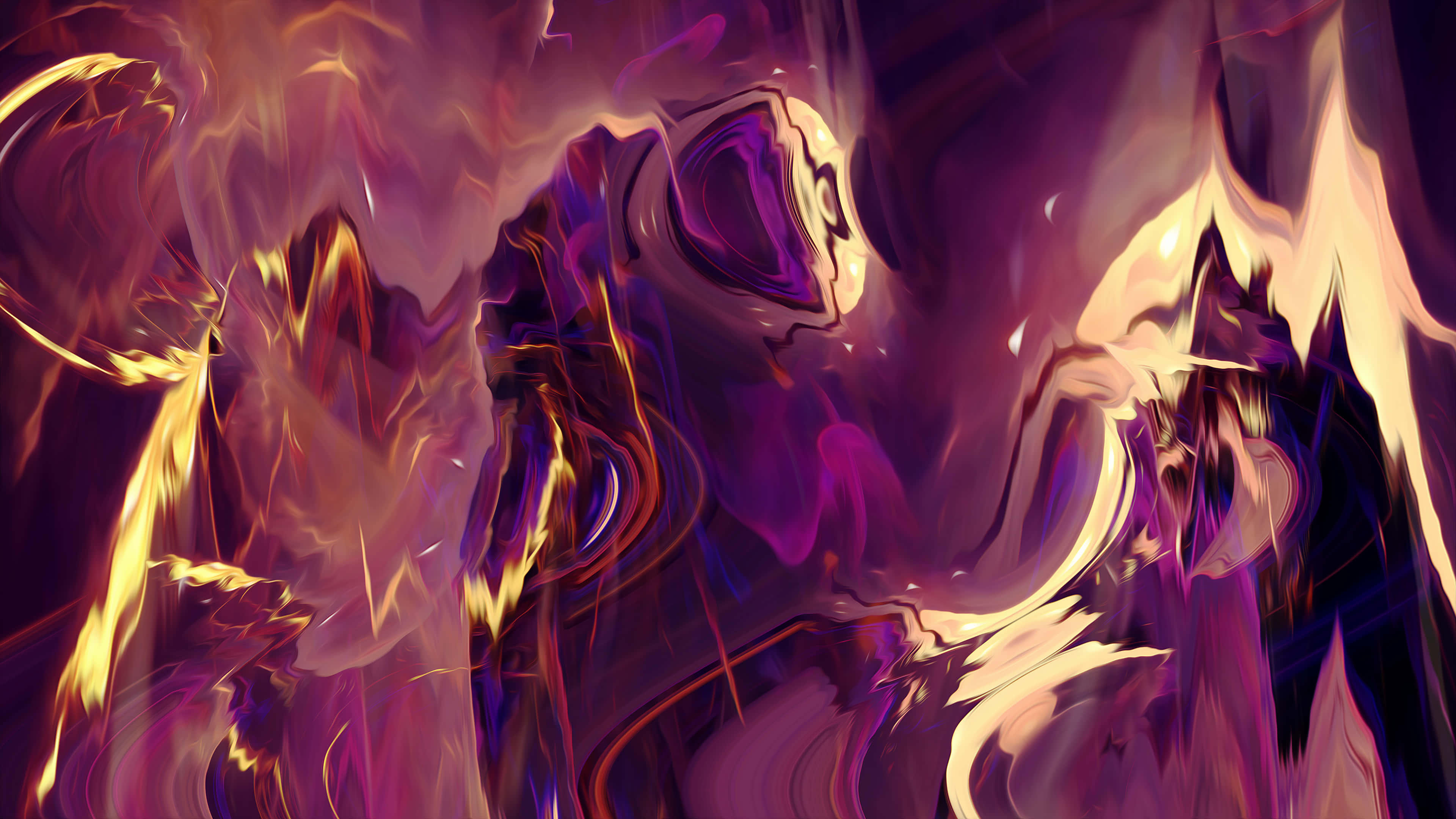 Velkoz, purple, gold, 4K Desktop Wallpaper