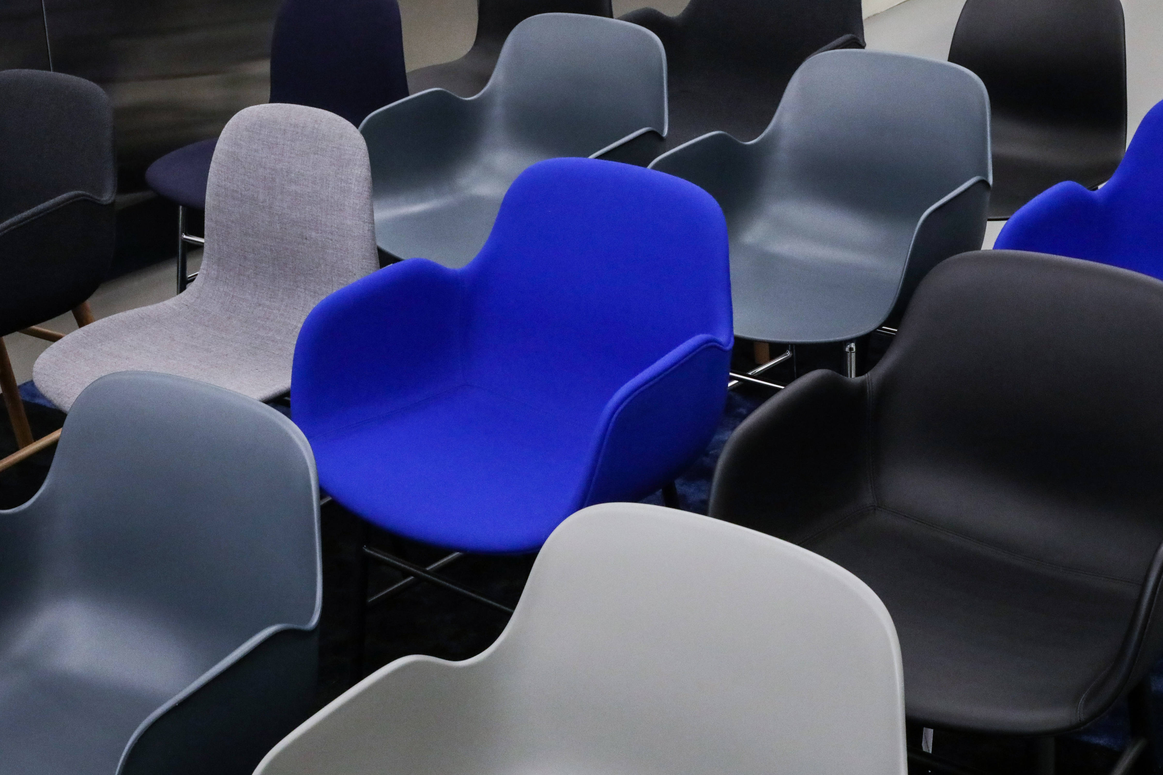 blue velvet seat, gray blue, black, 4K Desktop Wallpaper