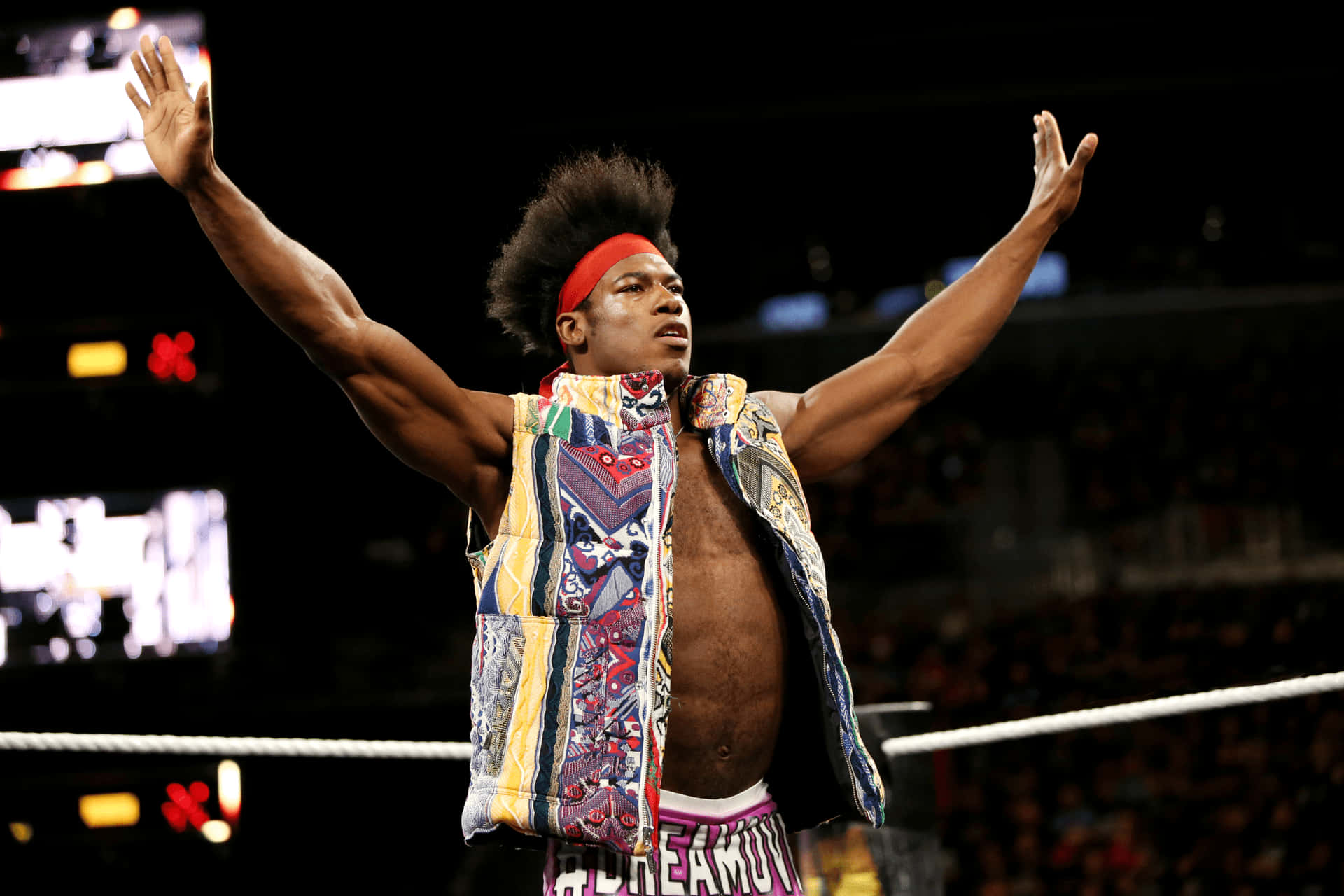 Velveteen Dream, red headband, colorful vest, Full HD Desktop Wallpaper