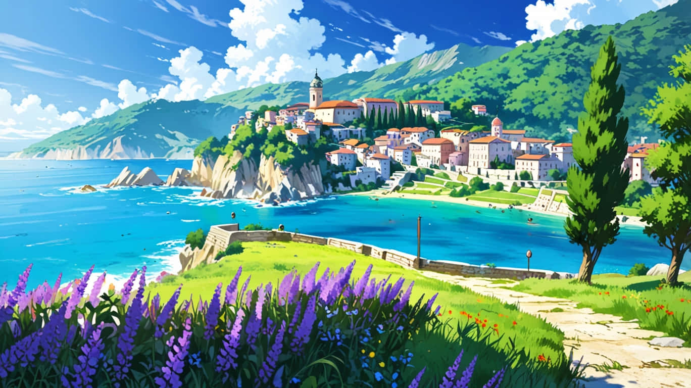 Venice, cliffs, turquoise waters, HD Desktop Wallpaper