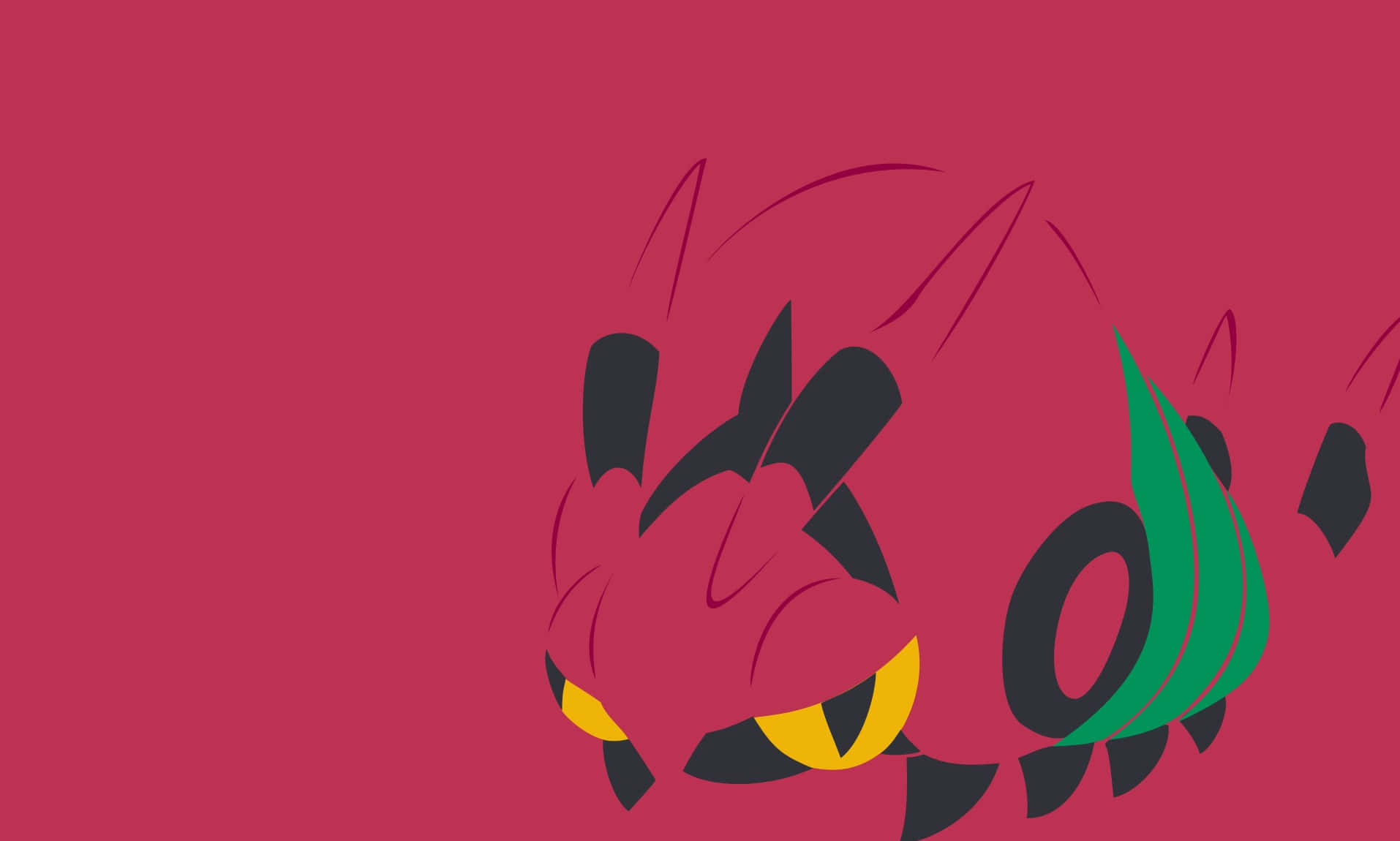 Venipede, red dragon, yellow eyes, HD Desktop Wallpaper