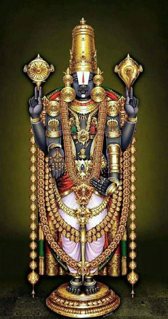 Venkateswara Swamy, deity of perpetual happiness, dark-skinned deity, SD Phone Wallpaper