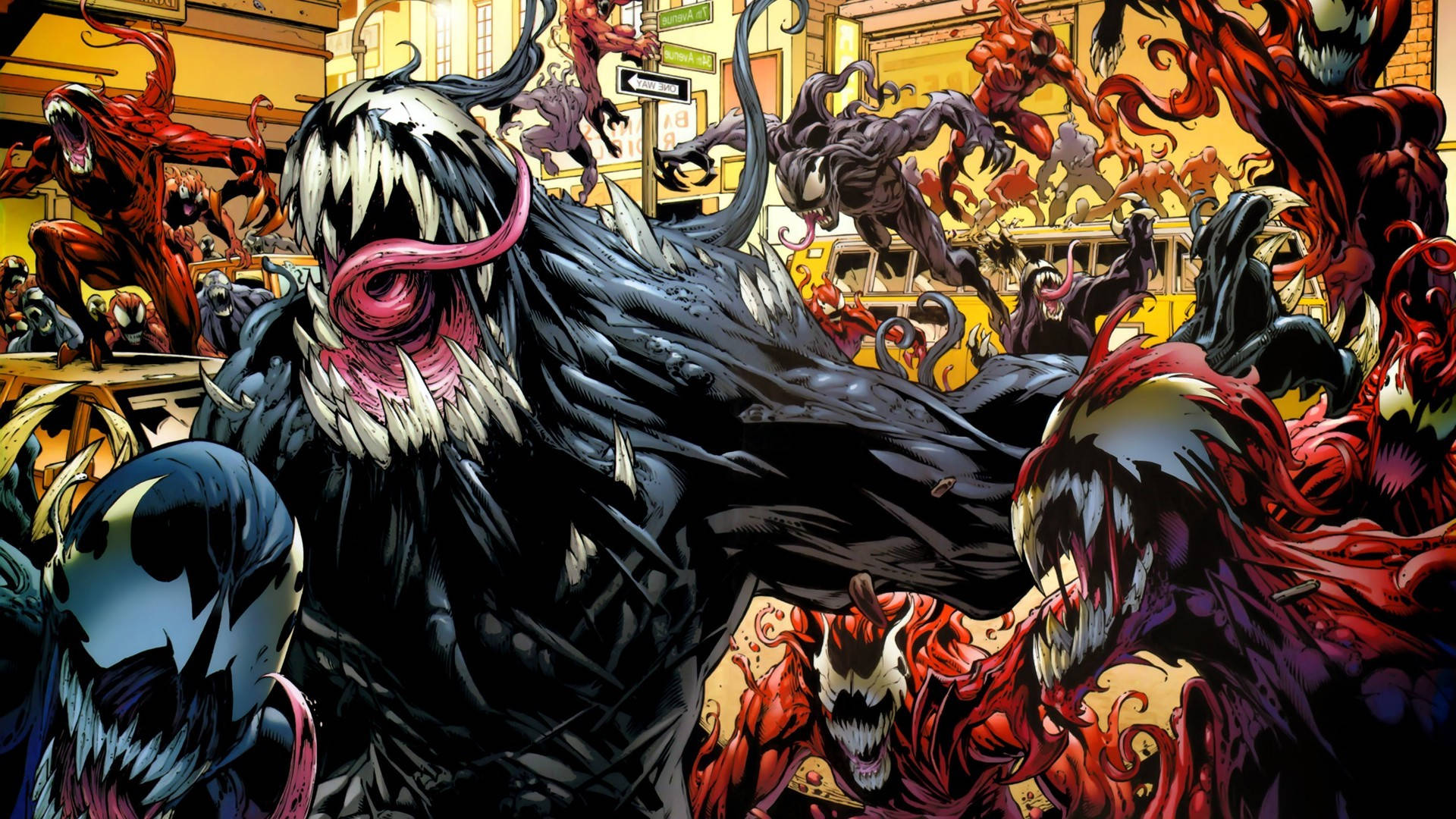Venom, Carnage, symbiotes, Full HD Desktop Wallpaper