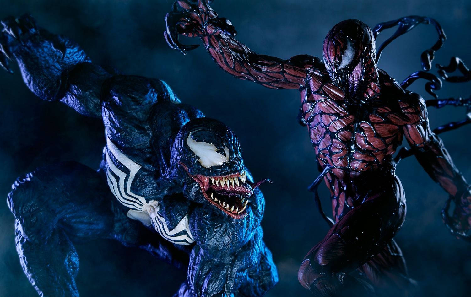 Venom, Carnage, blue, HD Desktop Wallpaper