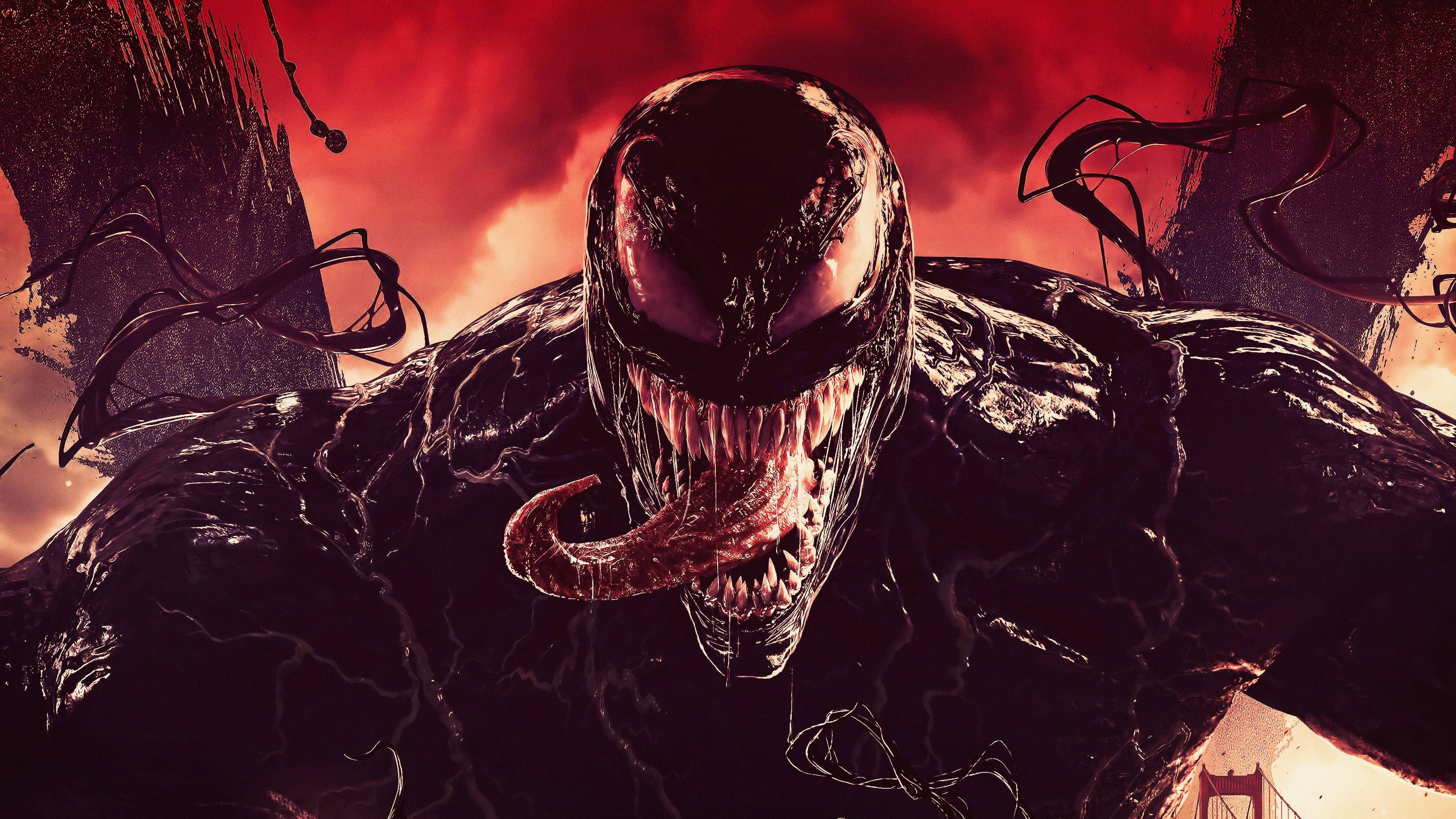 Venom, Carnage, fiery red sky, 4K Desktop Wallpaper
