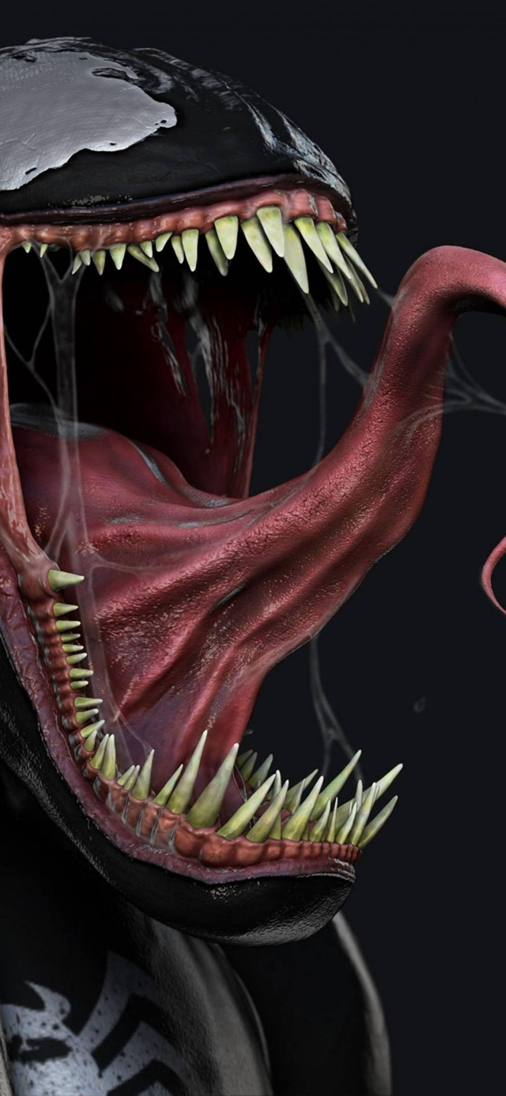 Venom, 3D Tongue Art, iPhone, Full HD Phone Wallpaper