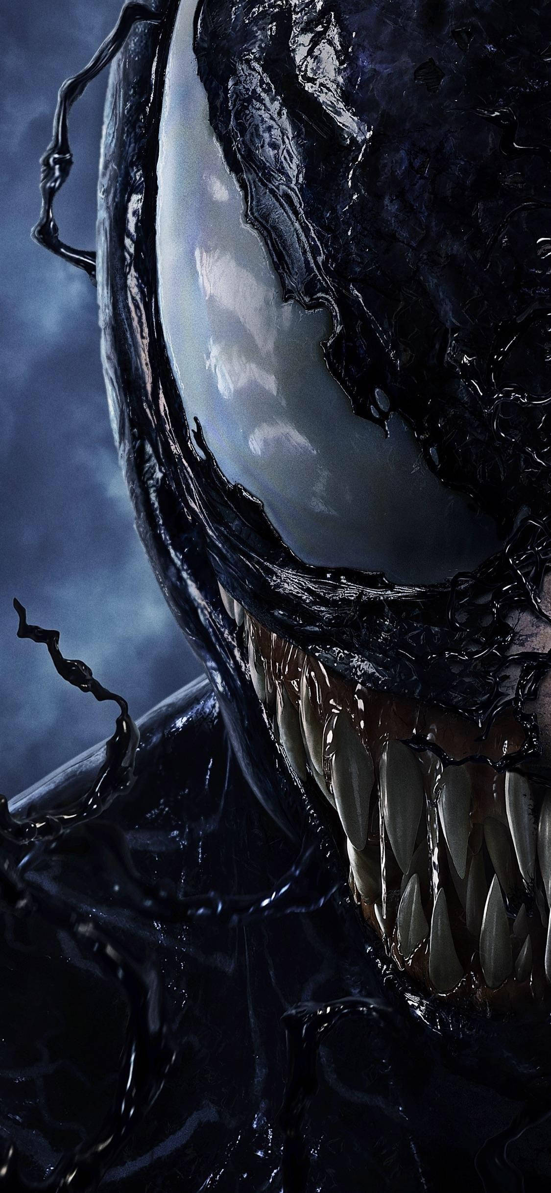 Venom, iPhone, half-faced, Full HD Phone Wallpaper