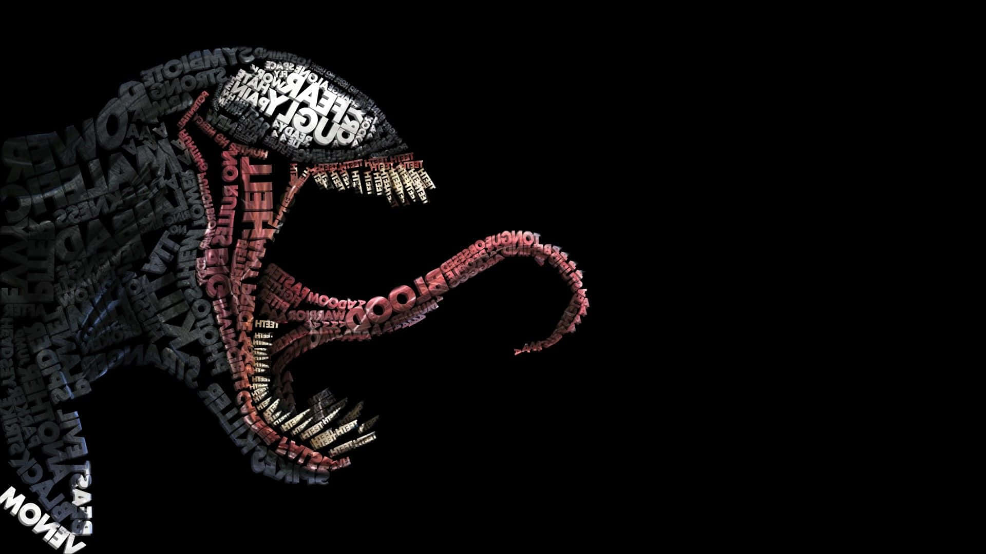 Venom, abstract, typographic, Full HD Desktop Wallpaper