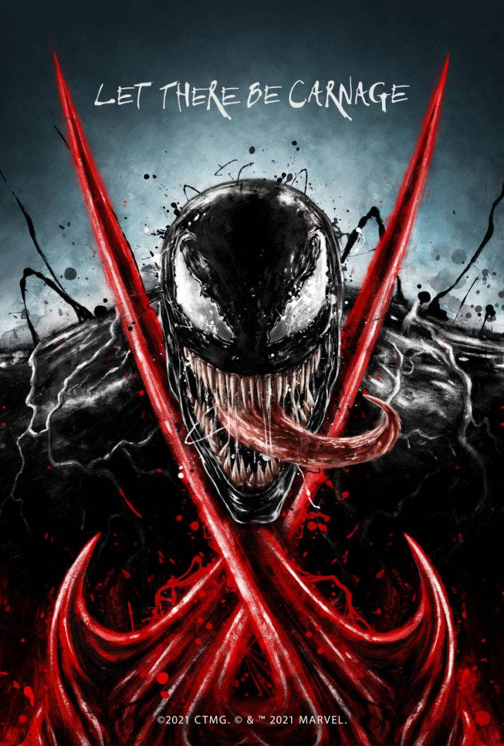 Venom, Let There Be Carnage, red blades, SD Phone Wallpaper