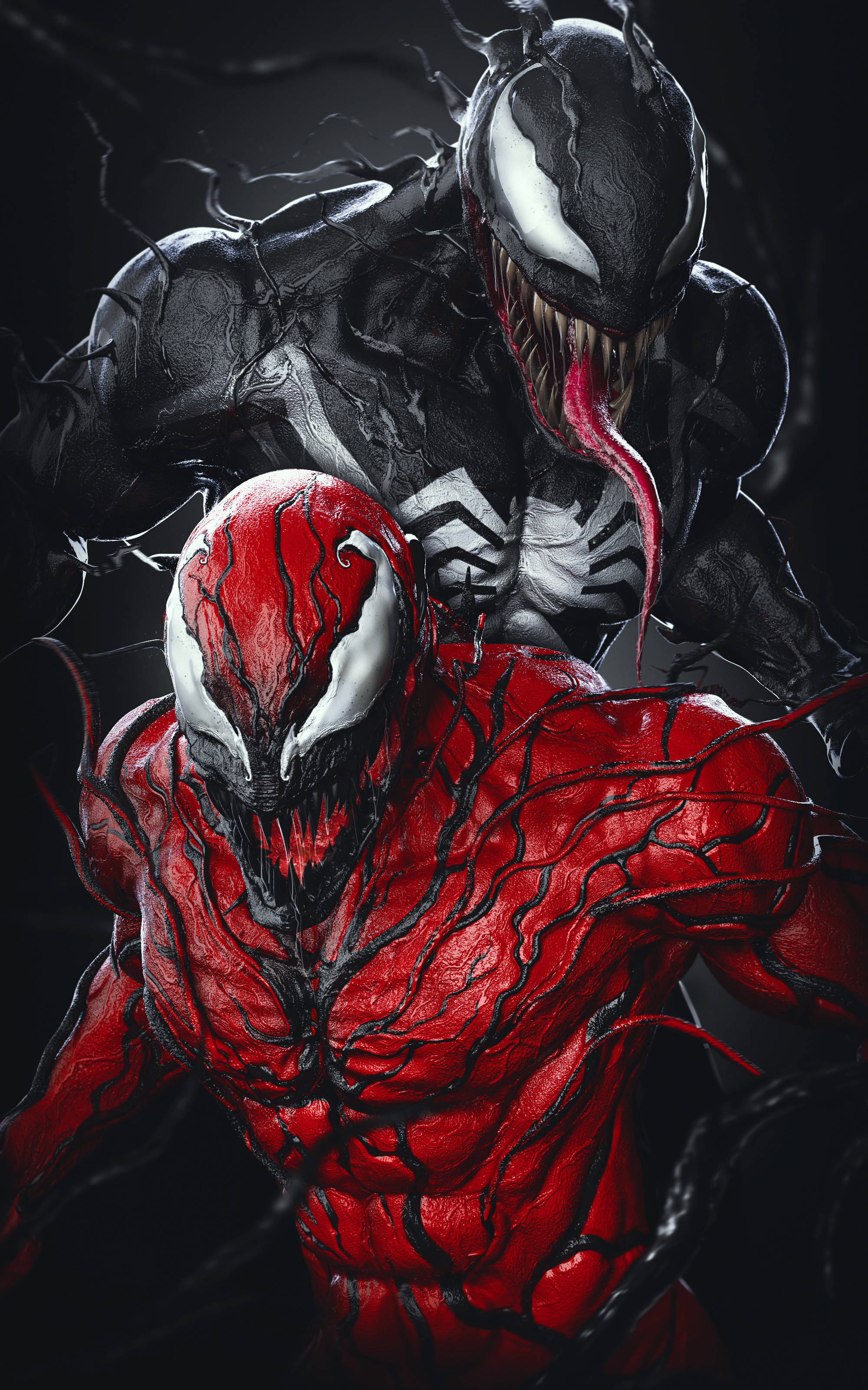Venom, Let There Be Carnage, symbiote, 2K Phone Wallpaper