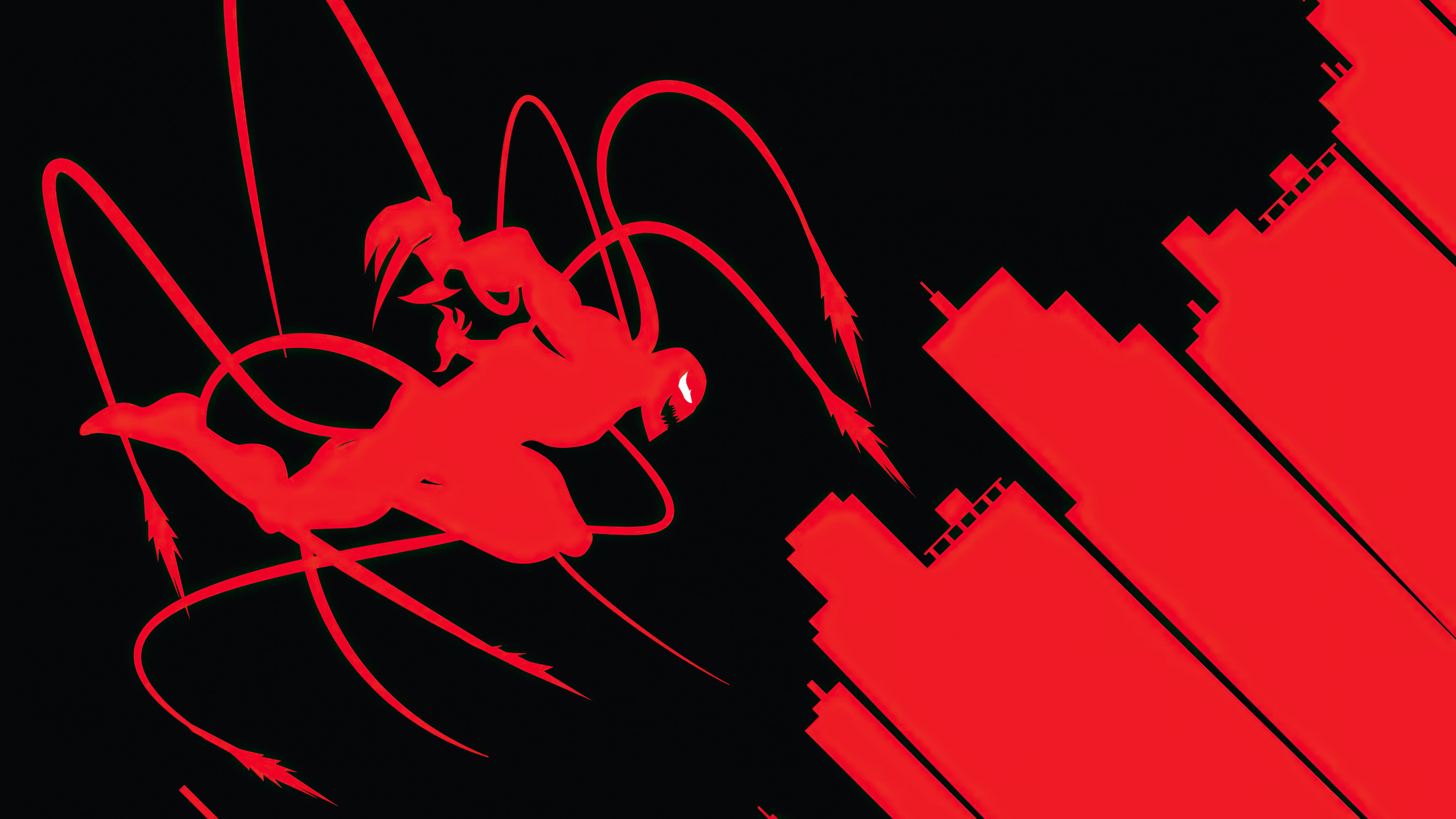 Venom Let There Be Carnage, red silhouette, superhero, 5K Desktop Wallpaper
