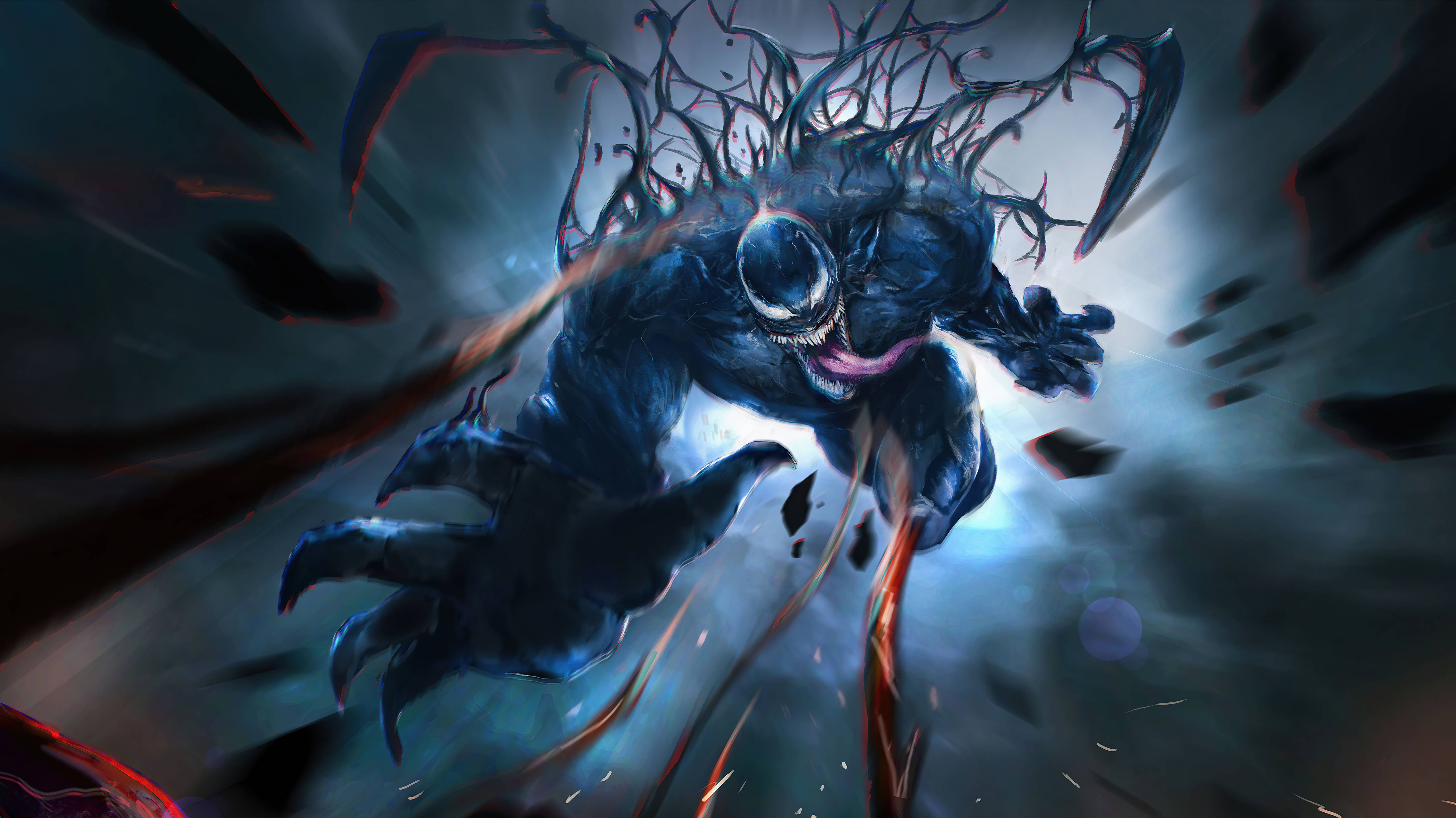 Venom, Let There Be Carnage, blue symbiote, 5K Desktop Wallpaper