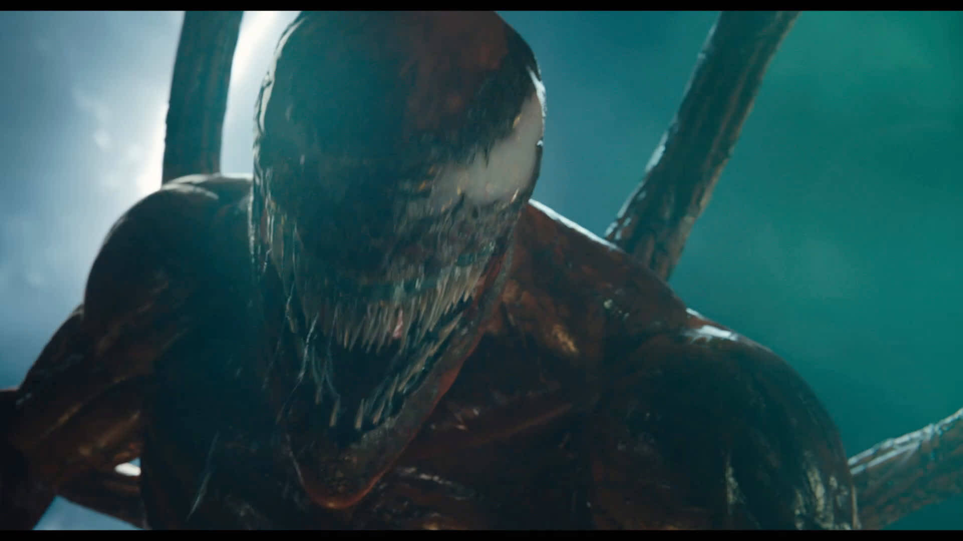 Venom, Let There Be Carnage, glowing white eyes, Full HD Desktop Wallpaper
