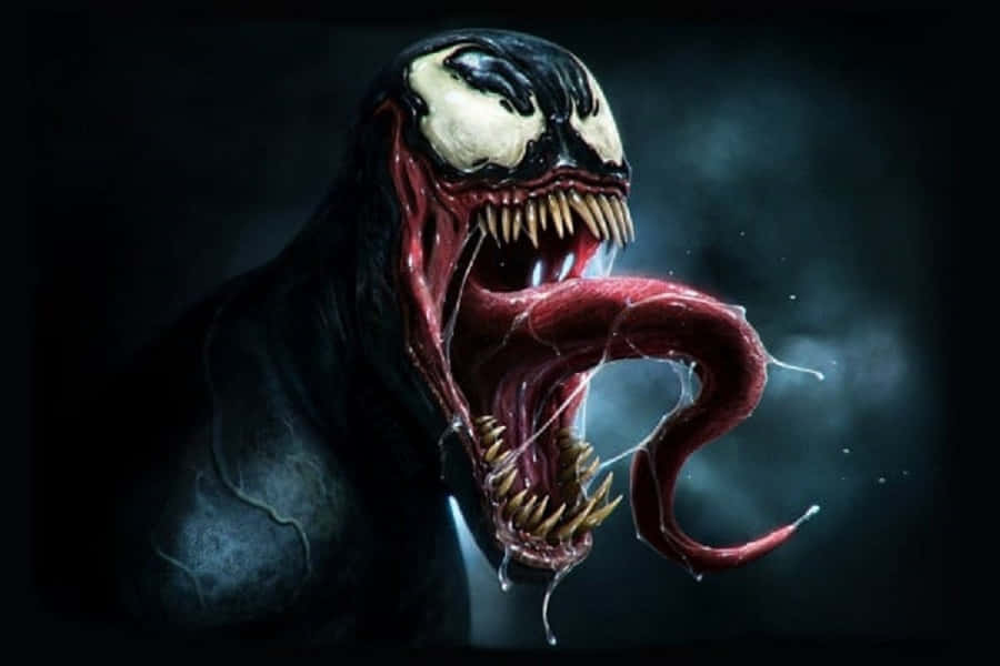 Venom, gaping jaws, dripping tongue, SD Desktop Wallpaper
