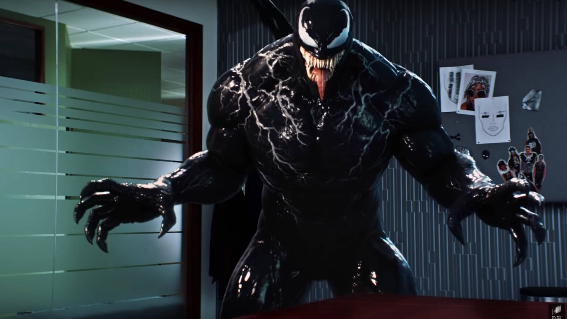 Venom Movie, Venom, black symbiote suit, Full HD Desktop Wallpaper