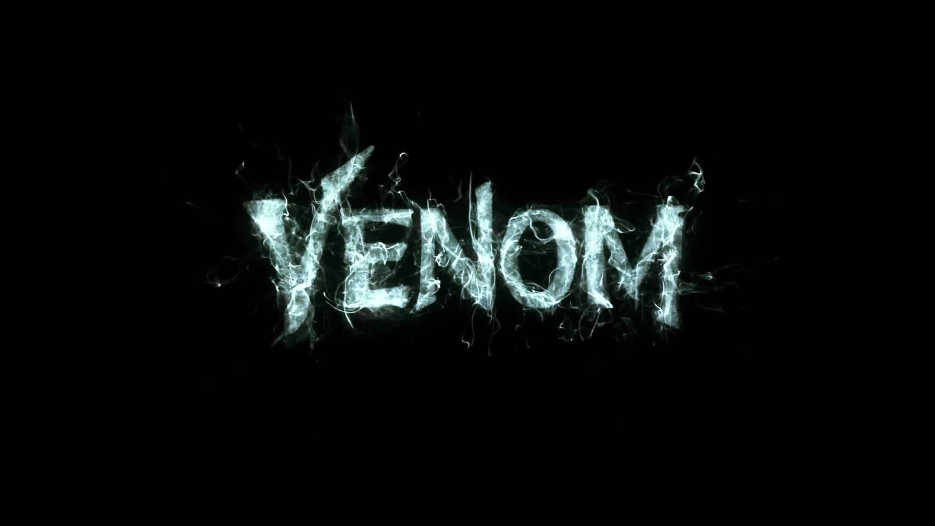 Venom Movie, electric blue, black background, Full HD Desktop Wallpaper