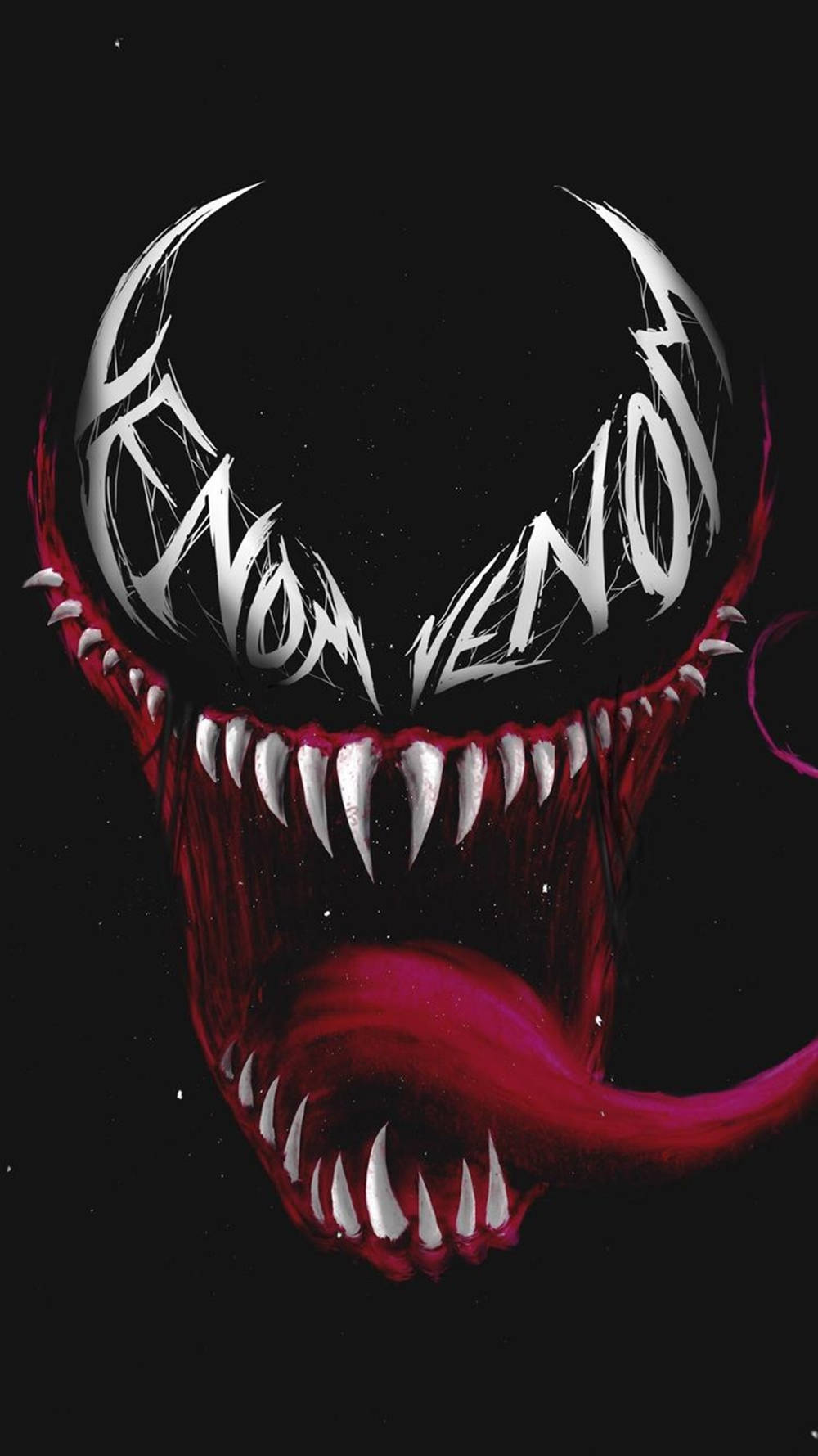 Venom, white-eyed, red-mouthed, HD Phone Wallpaper