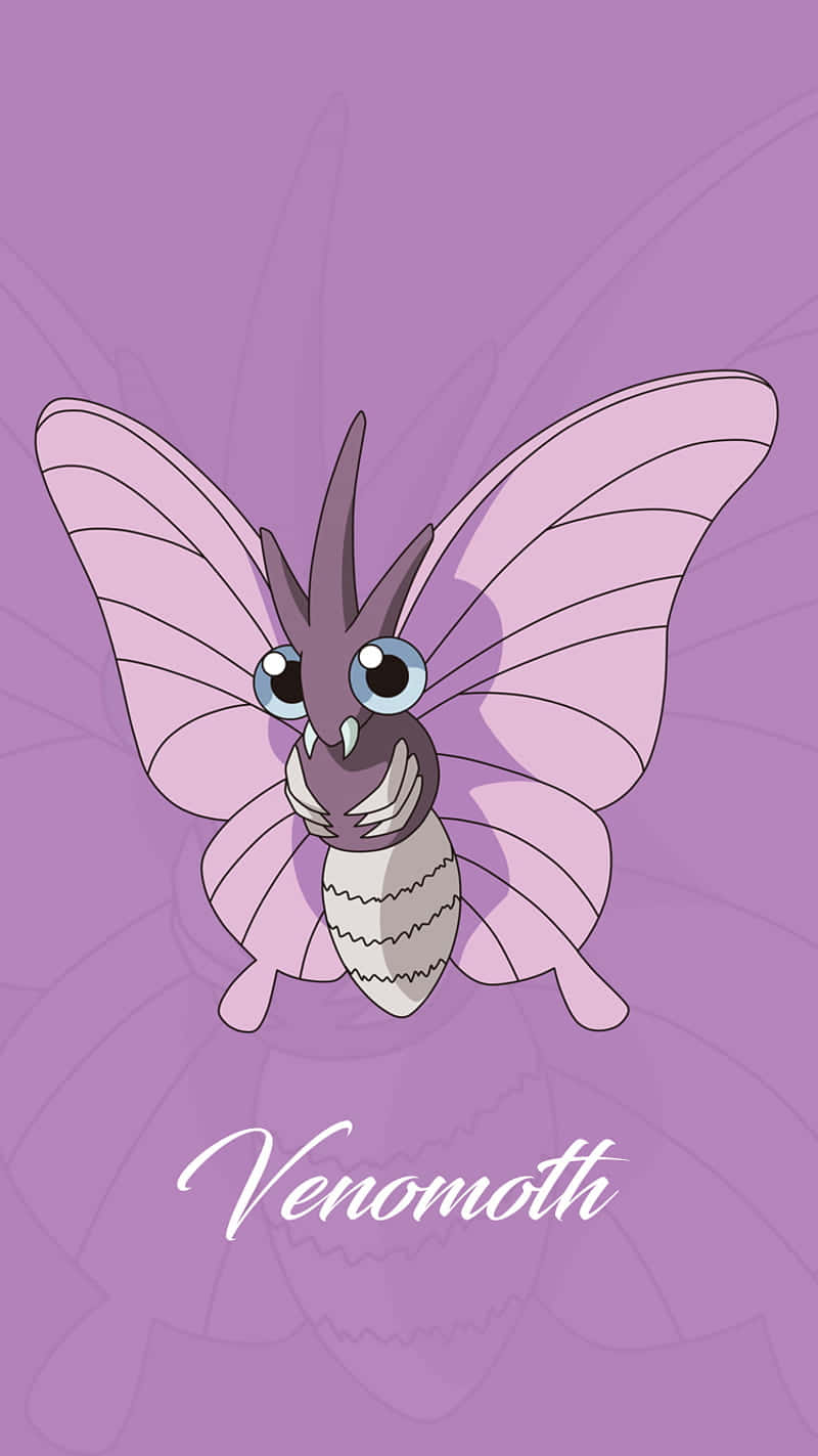 Venomoth, purple, blue eyes, HD Phone Wallpaper