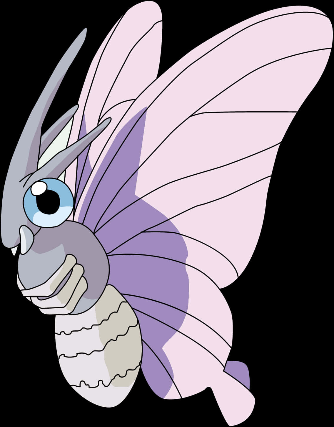 Venomoth, blue eyes, lavender wings, HD Phone Wallpaper