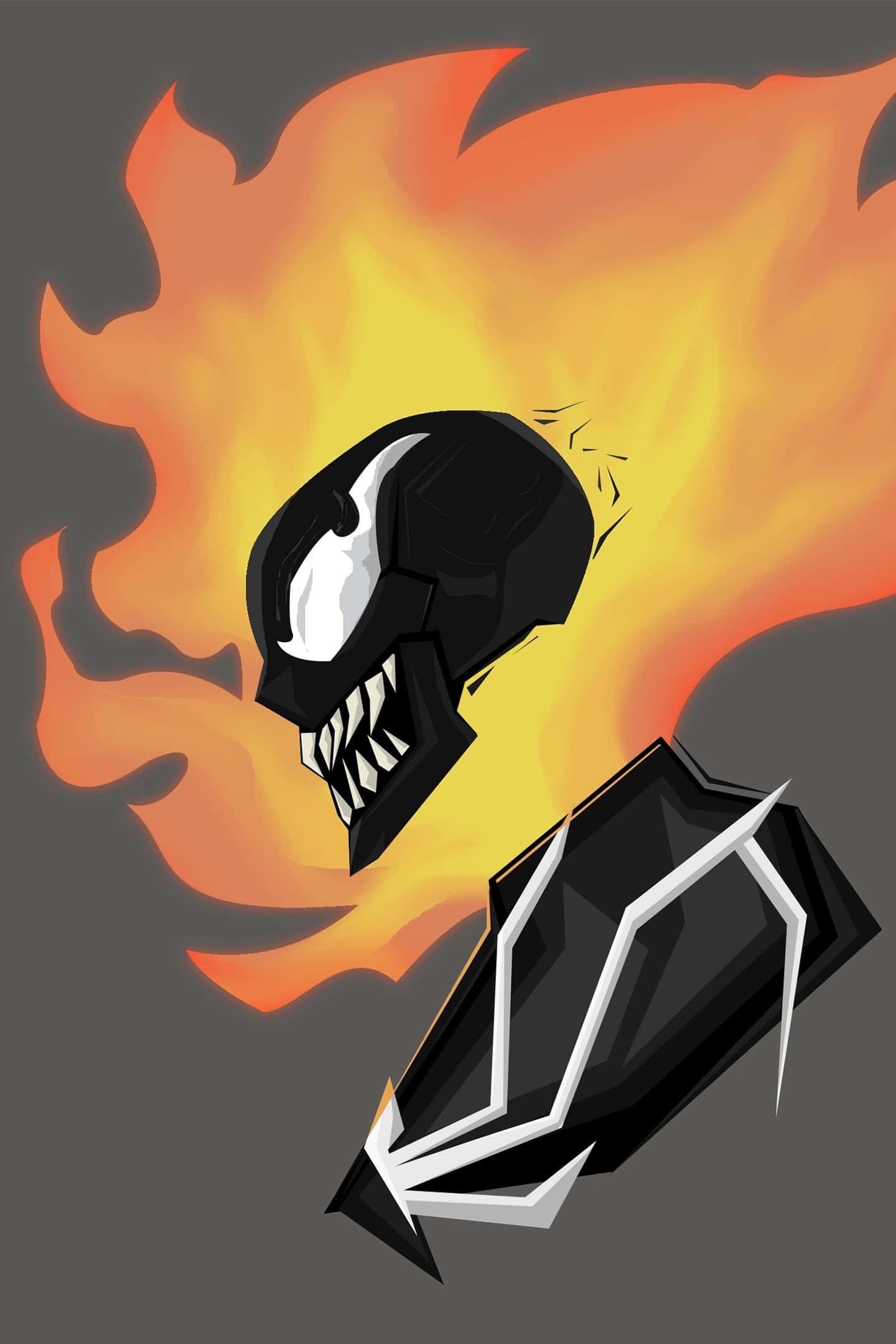 Venomverse, black symbiote, white eyes, Full HD Phone Wallpaper
