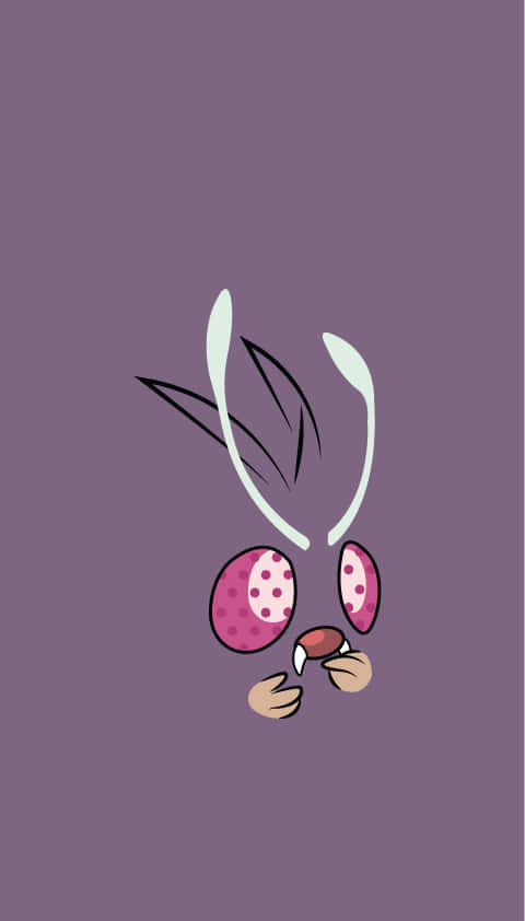Venonat, pink spotted eyes, light green ears, SD Phone Wallpaper