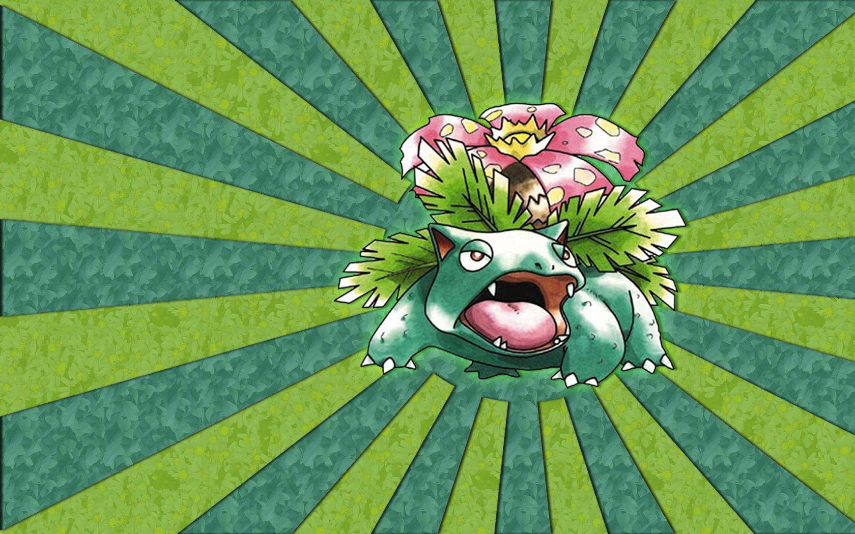Venusaur, green, pink flower, HD Desktop Wallpaper