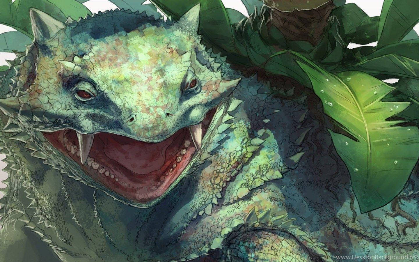 Venusaur, toad like face, glowing red eyes, HD Desktop Wallpaper