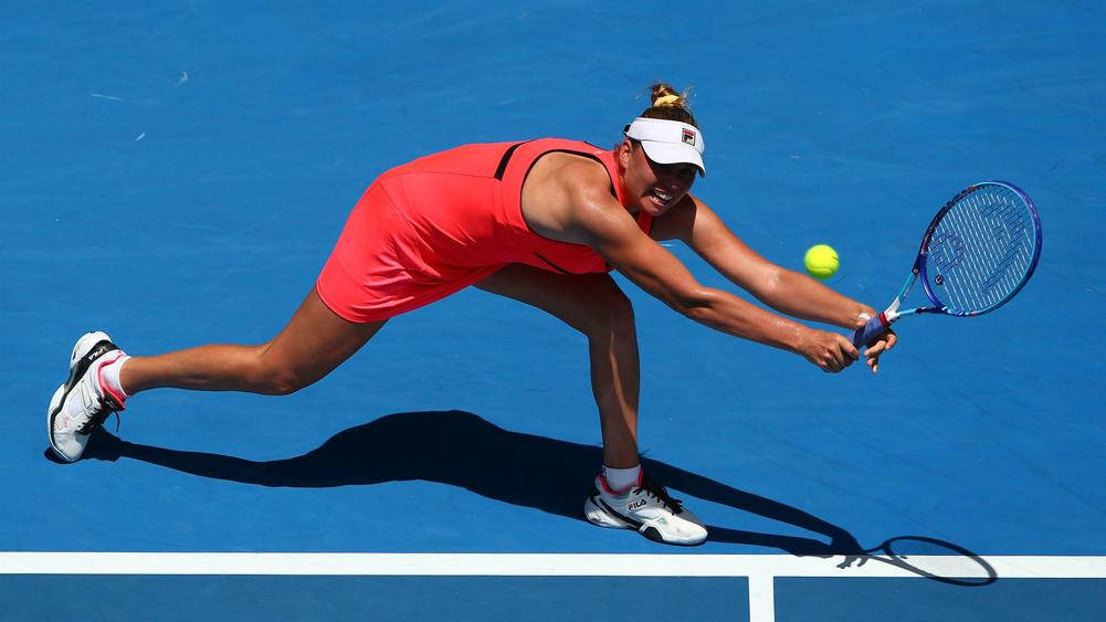 2006 Wimbledon Championships, Vera Zvonareva, red outfit, SD Desktop Wallpaper