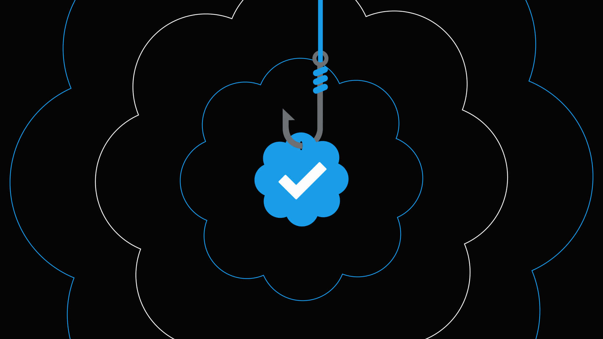 Verified Badge, blue cloud icon, white checkmark, Full HD Desktop Wallpaper