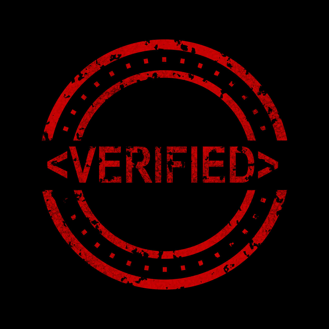 red verified stamp, VERIFIED, black background, HD Desktop Wallpaper