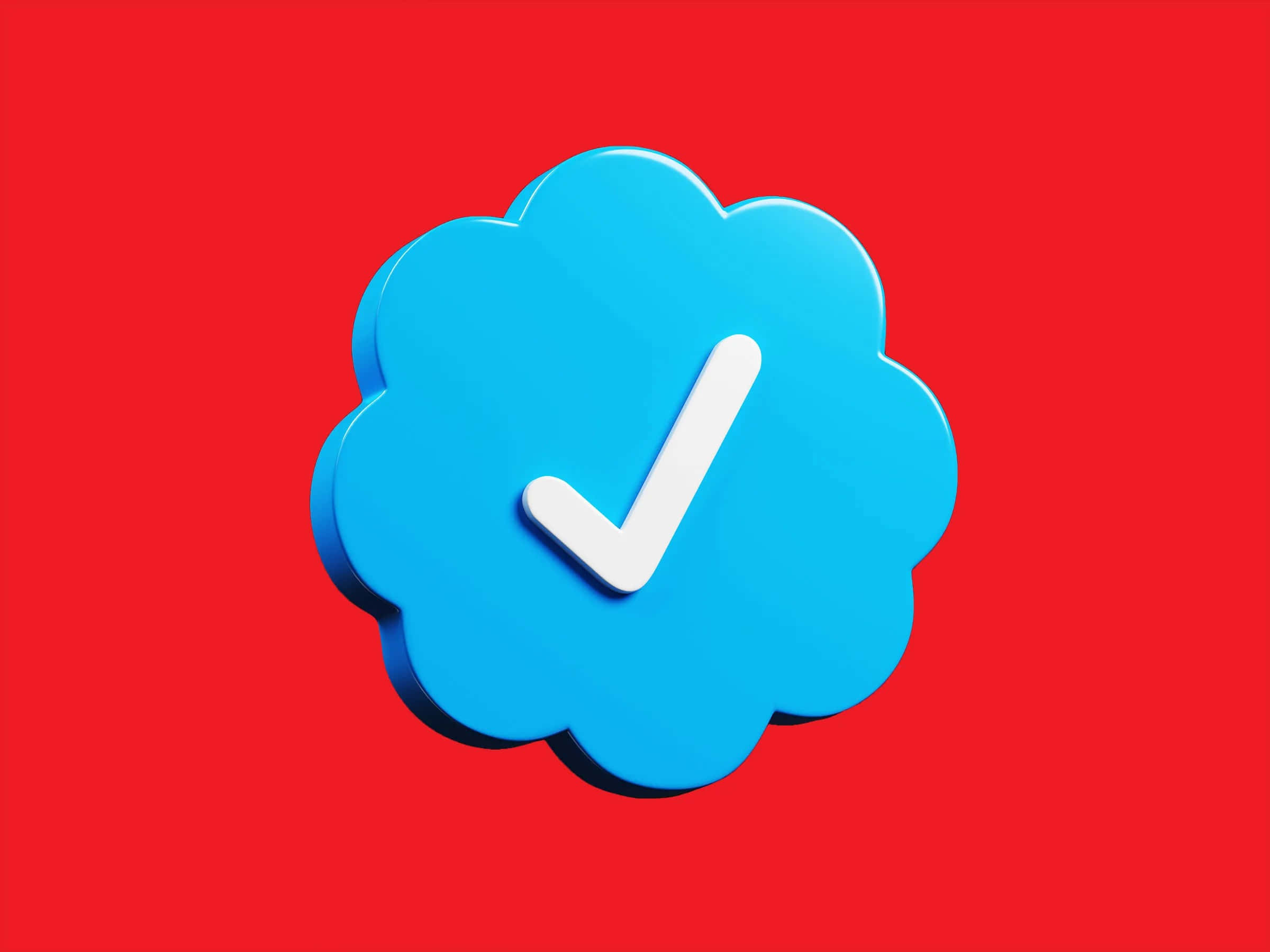Verified, checkmark, blue cloud icon, Full HD Desktop Wallpaper
