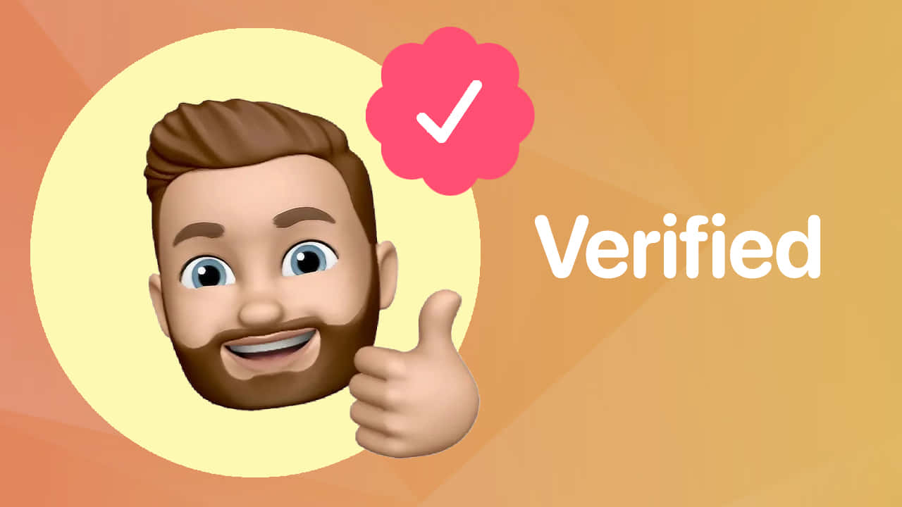 Verified, pink checkmark, 3d-rendered man, HD Desktop Wallpaper