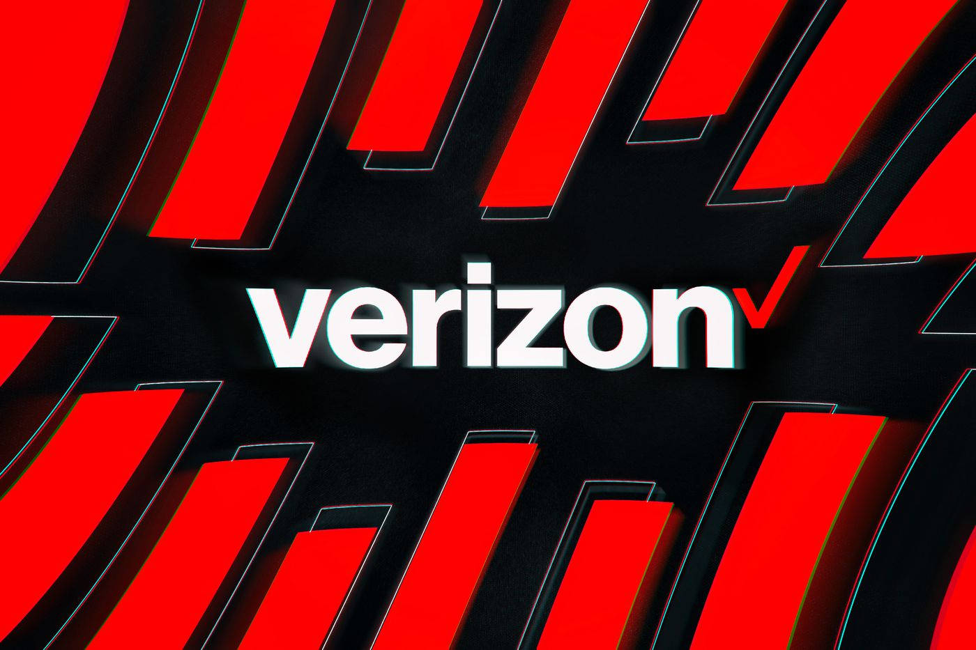Verizon, glitching logo, red, HD Desktop Wallpaper