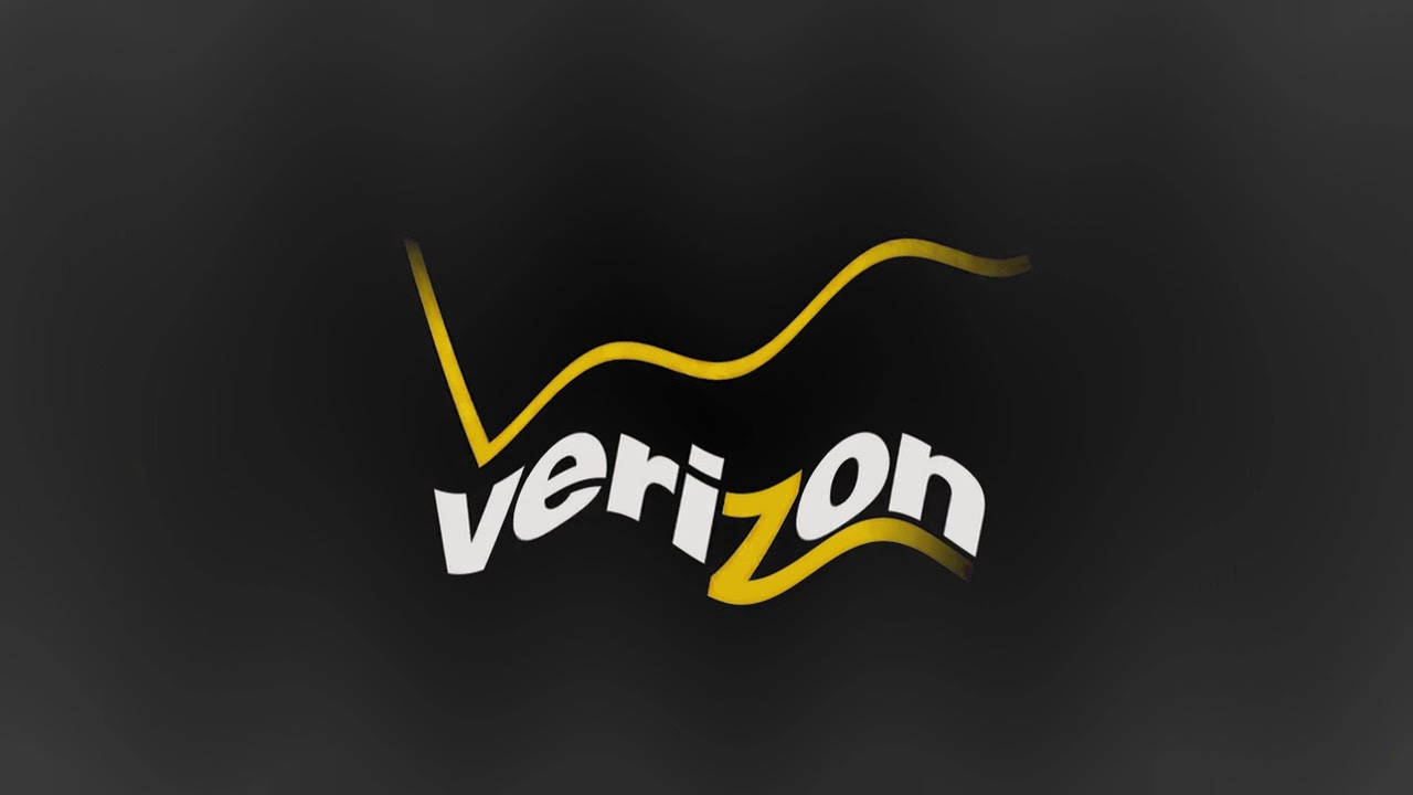 Verizon, yellow logo, bold white and gold letters, HD Desktop Wallpaper