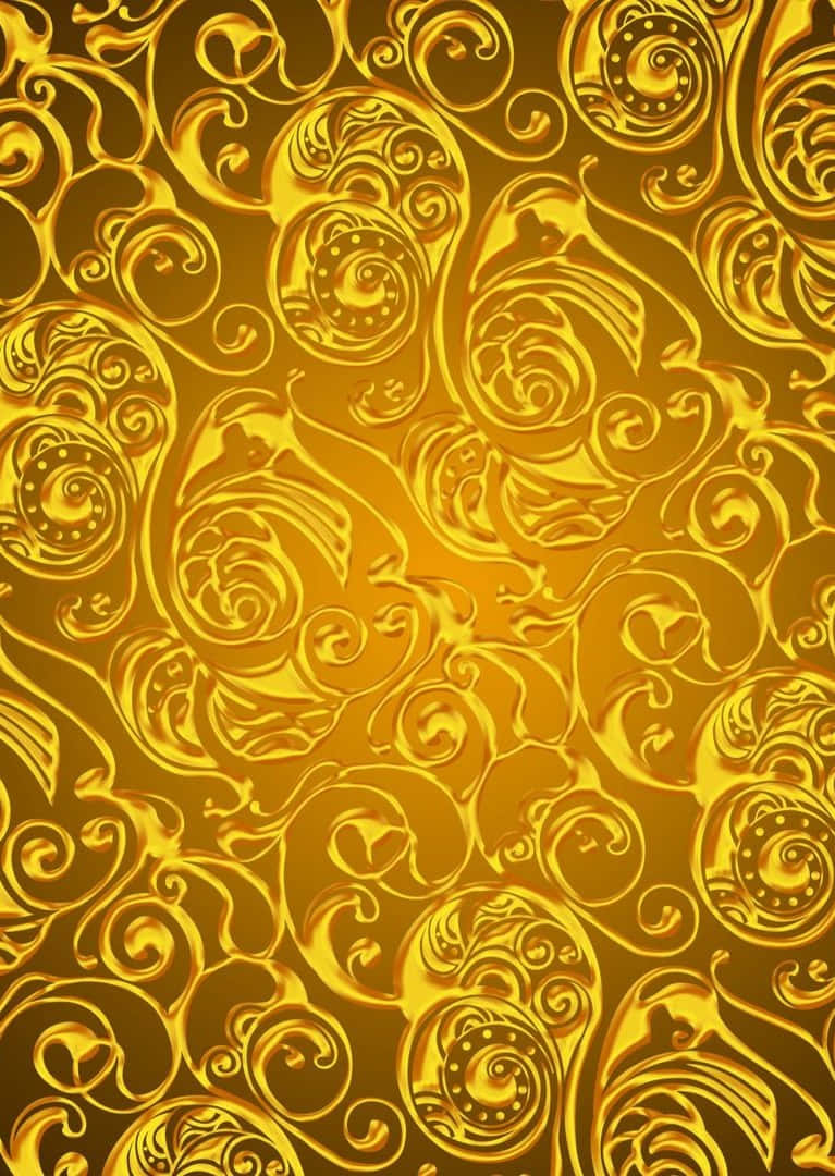 Versace iPhone, Glowing Gold, Embossed, SD Phone Wallpaper