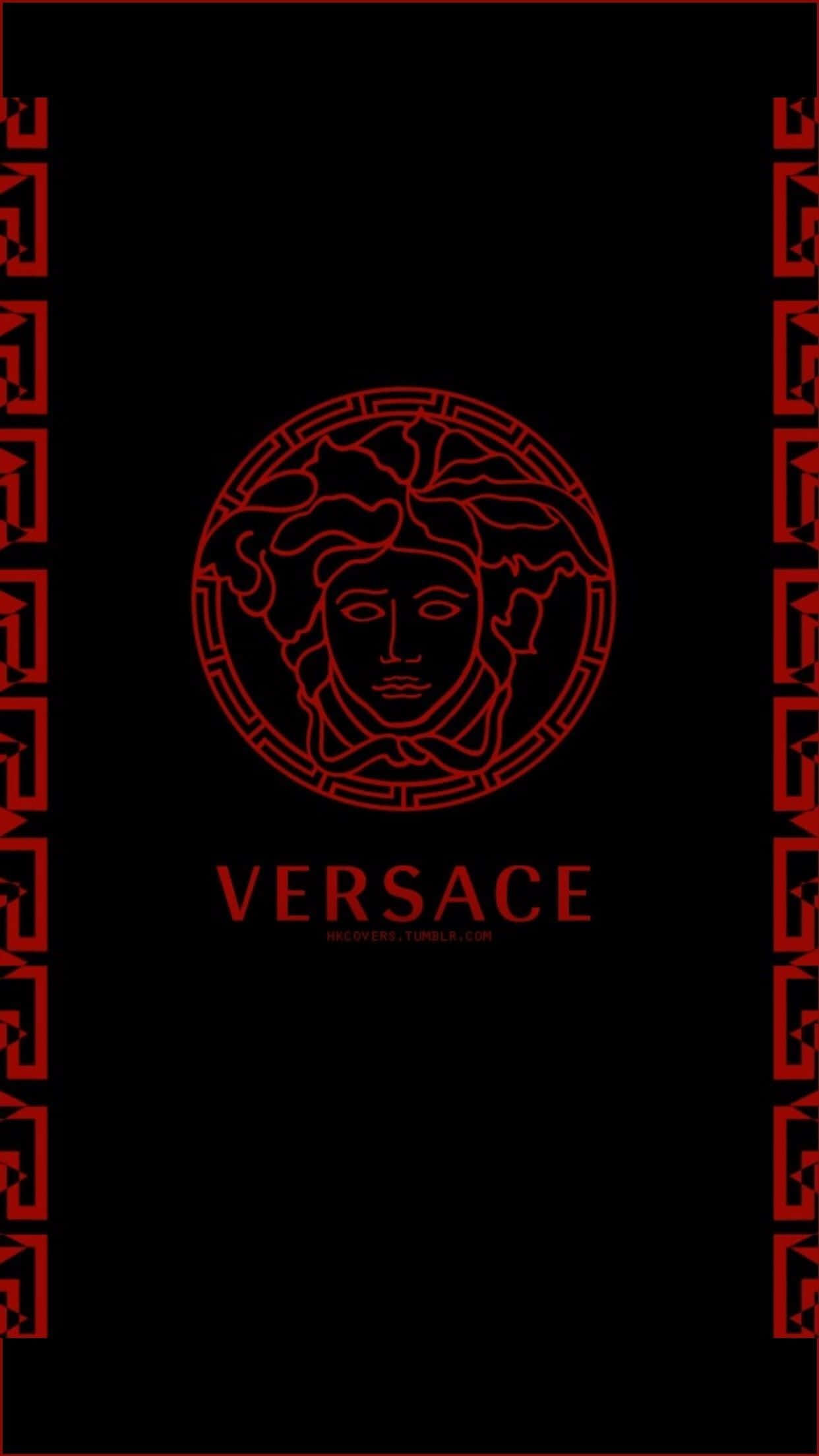 Versace, iPhone, red Medusa logo, Full HD Phone Wallpaper