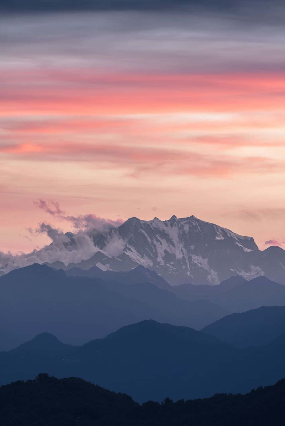 Vertical Monitor, Modern Workspace, snowcapped mountain peak, HD Phone Wallpaper