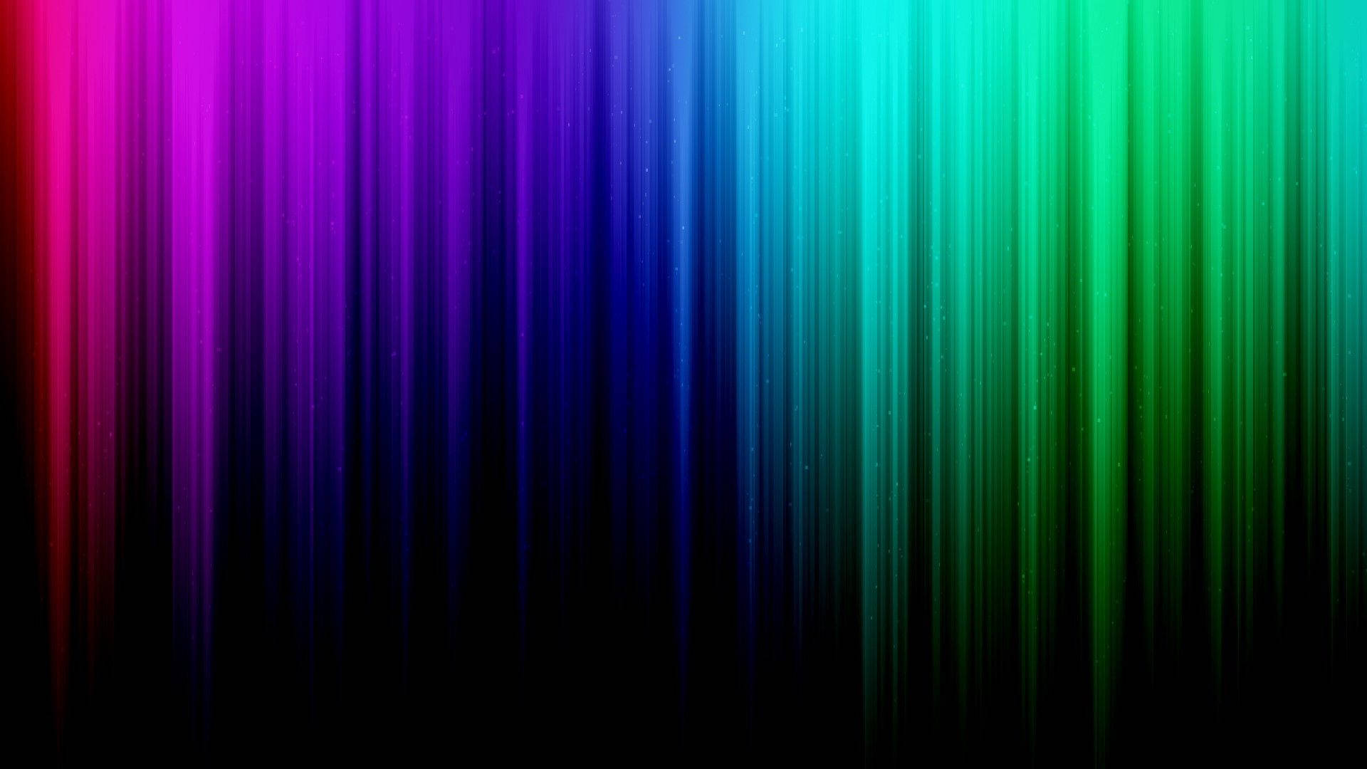 gradient vertical color fall, vibrant vertical rainbow light streaks, dark background, Full HD Desktop Wallpaper
