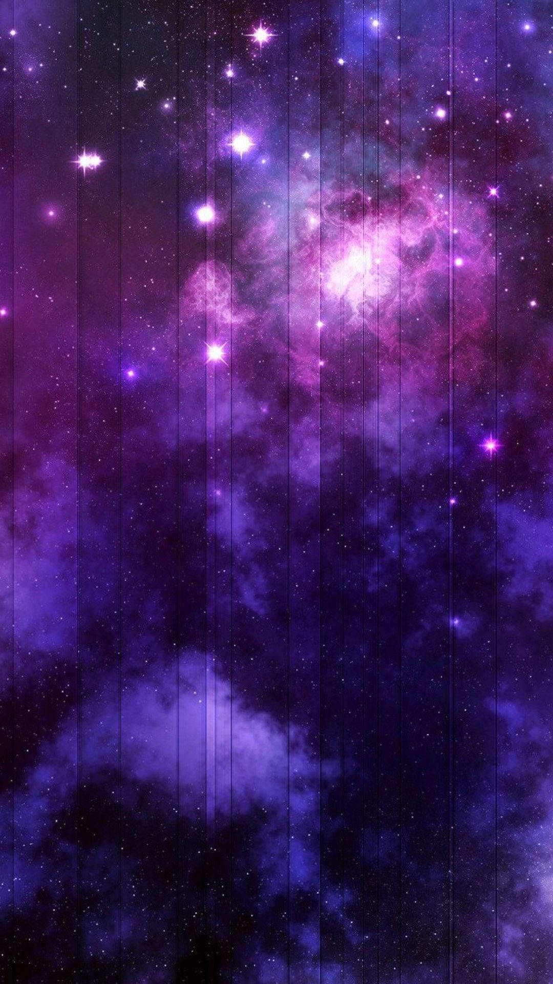 Vertical, Violet Shades, vibrant purple nebula, Full HD Phone Wallpaper