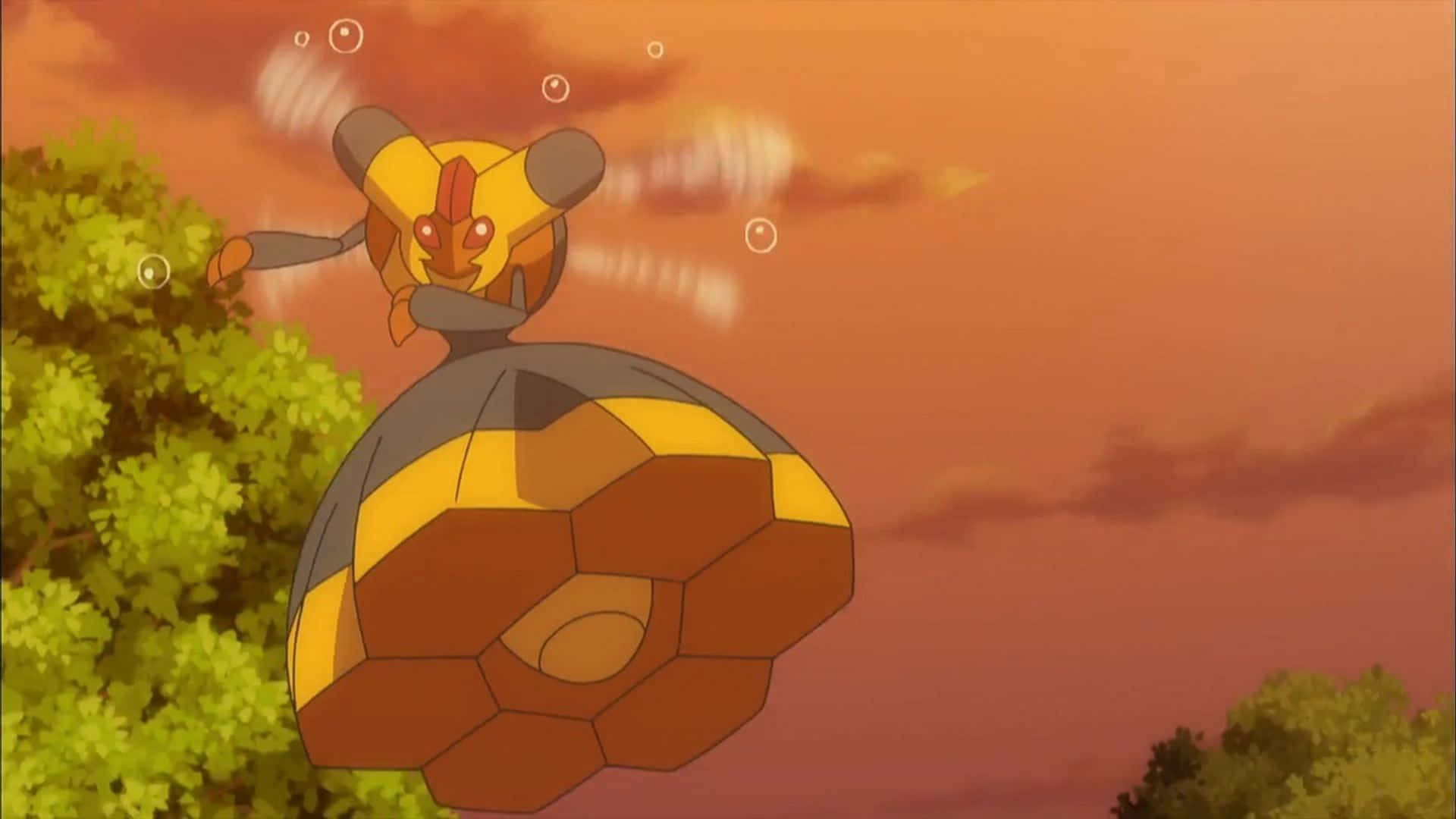 Vespiquen, yellow and black, bee-like, Full HD Desktop Wallpaper