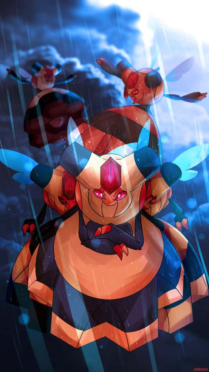 Vespiquen, rain, stormy sky, SD Phone Wallpaper
